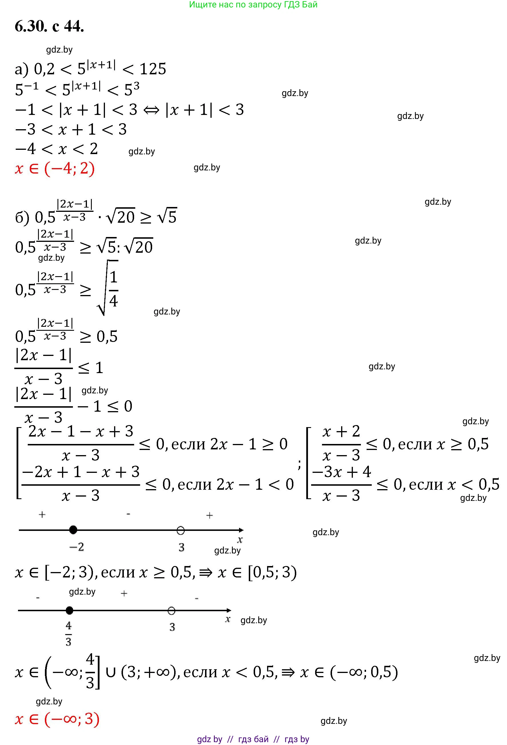 Алгебра, 11 класс Сборник задач, авторы: Арефьева Ирина Глебовна, Пирютко Ольга Николаевна, издательство Народная асвета, Минск, 2020, белого цвета, страница 44, номер 30, Решение