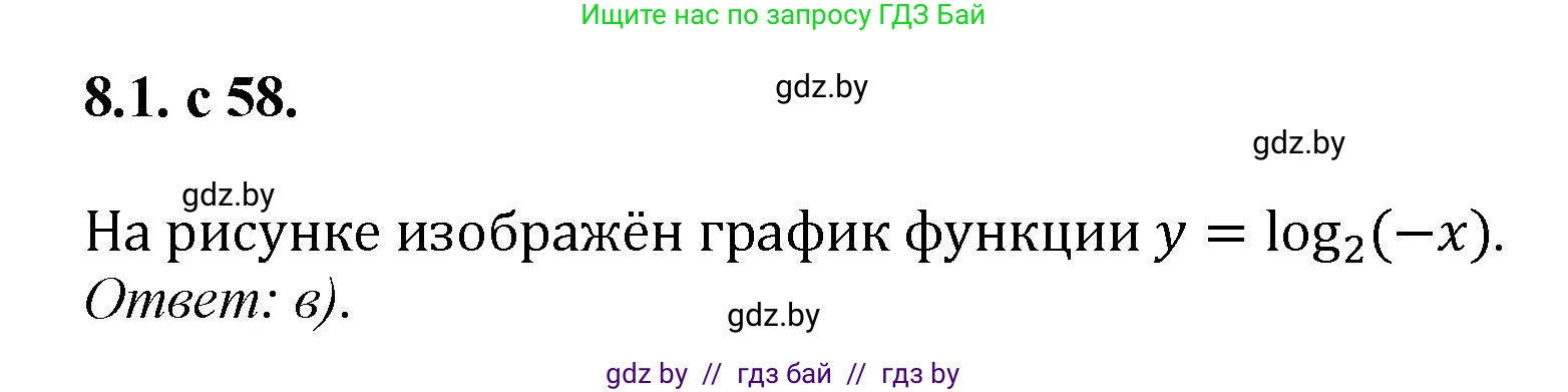 Алгебра, 11 класс Сборник задач, авторы: Арефьева Ирина Глебовна, Пирютко Ольга Николаевна, издательство Народная асвета, Минск, 2020, белого цвета, страница 58, номер 1, Решение