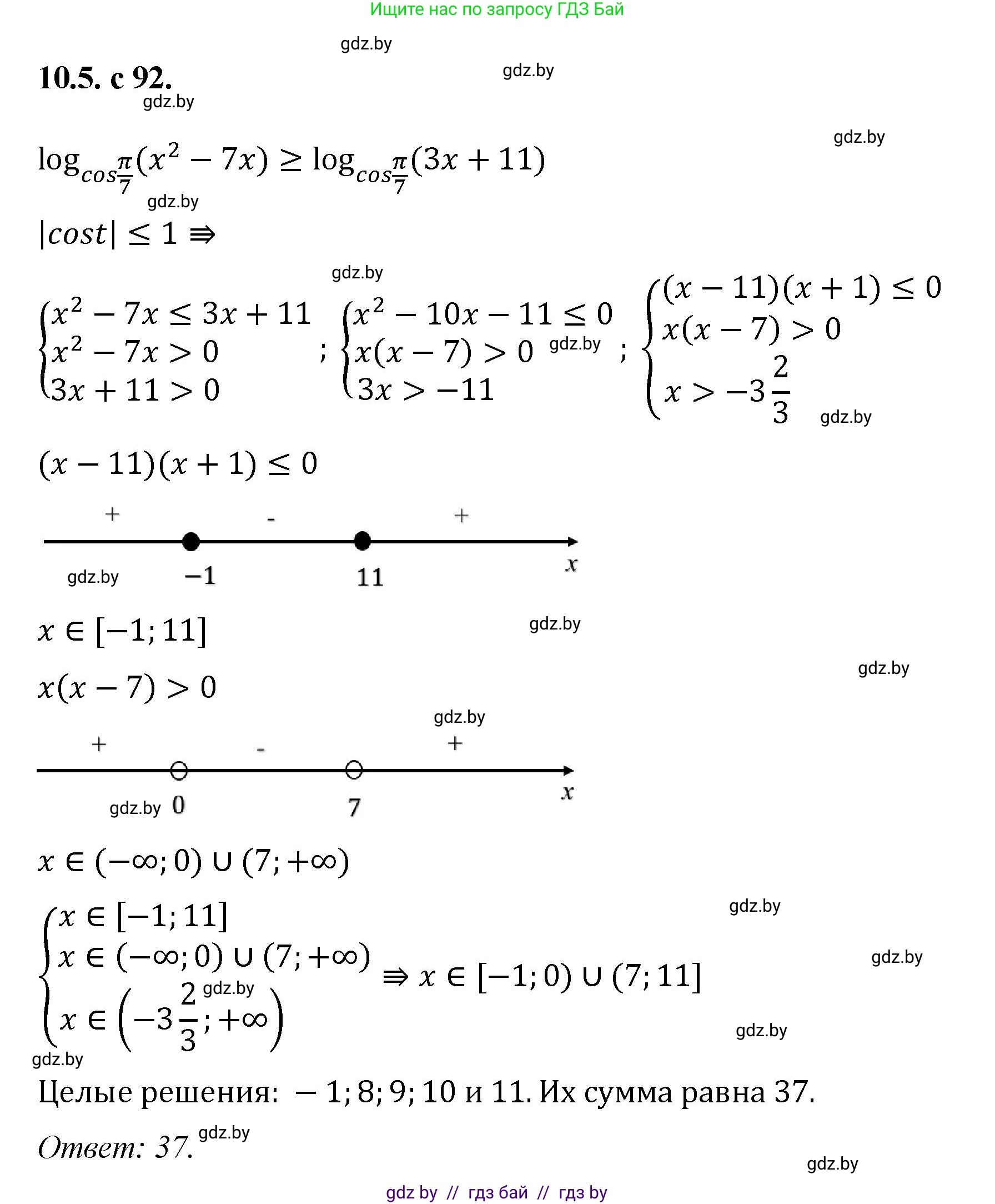 Алгебра, 11 класс Сборник задач, авторы: Арефьева Ирина Глебовна, Пирютко Ольга Николаевна, издательство Народная асвета, Минск, 2020, белого цвета, страница 92, номер 5, Решение