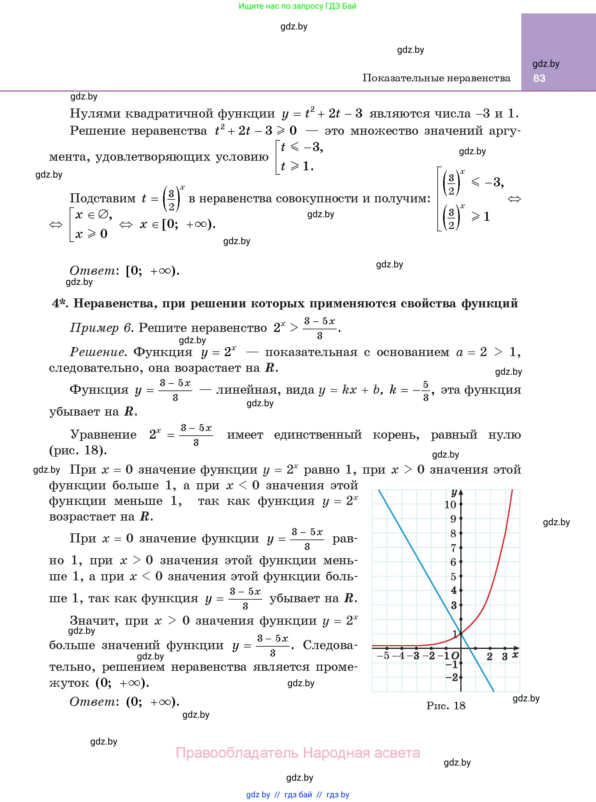 Алгебра, 11 класс Учебник, авторы: Арефьева Ирина Глебовна, Пирютко Ольга Николаевна, издательство Народная асвета, Минск, 2020, бирюзового цвета, страница 83