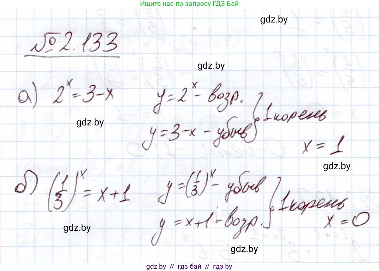 Алгебра, 11 класс Учебник, авторы: Арефьева Ирина Глебовна, Пирютко Ольга Николаевна, издательство Народная асвета, Минск, 2020, бирюзового цвета, страница 77, номер 2.133, Решение