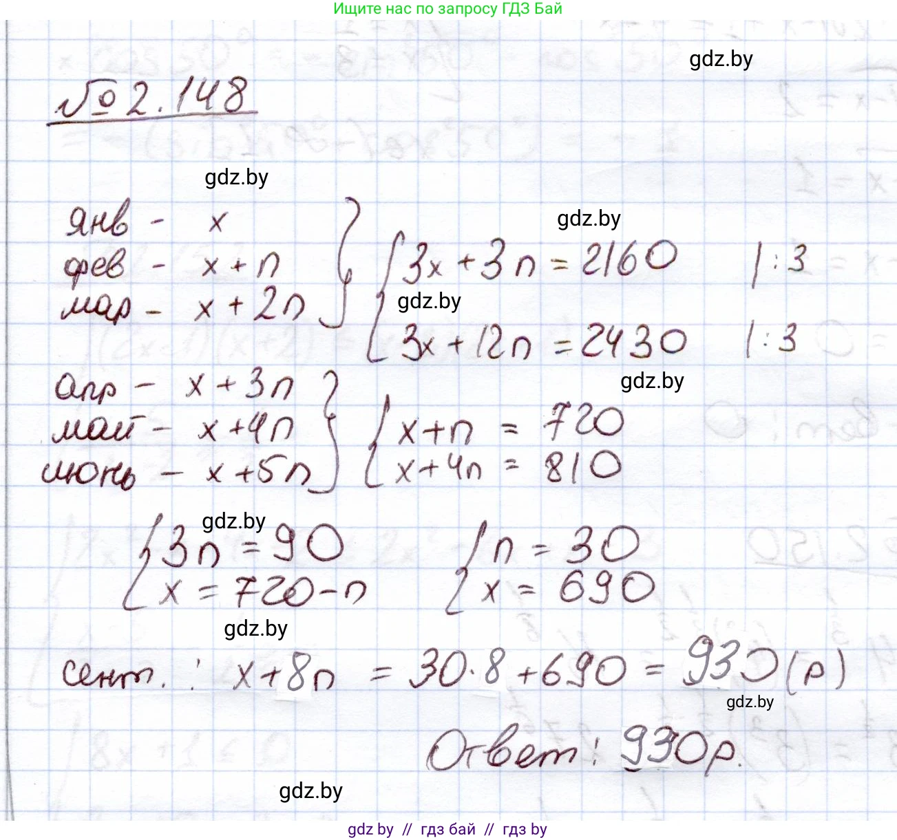 Алгебра, 11 класс Учебник, авторы: Арефьева Ирина Глебовна, Пирютко Ольга Николаевна, издательство Народная асвета, Минск, 2020, бирюзового цвета, страница 78, номер 2.148, Решение