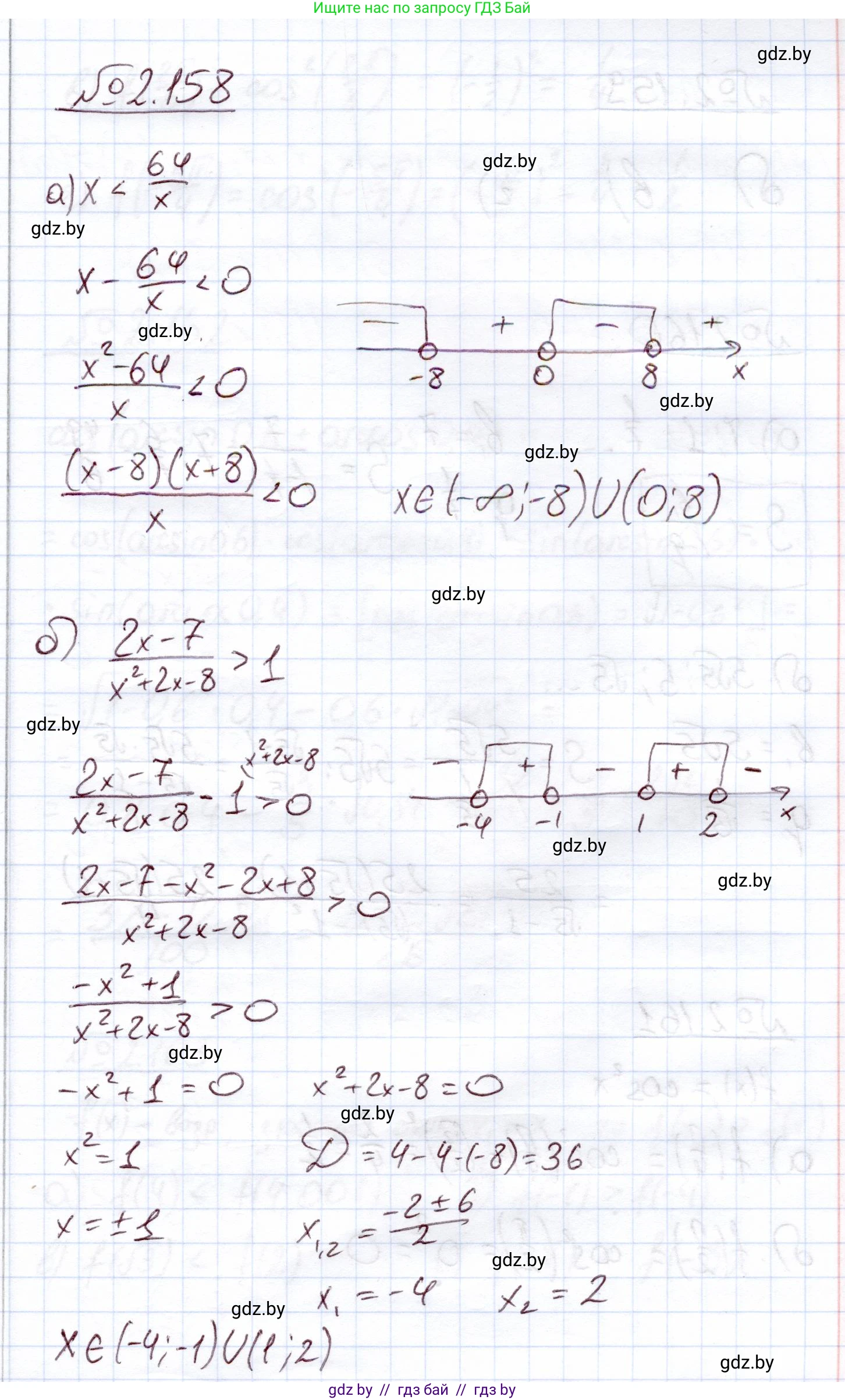 Алгебра, 11 класс Учебник, авторы: Арефьева Ирина Глебовна, Пирютко Ольга Николаевна, издательство Народная асвета, Минск, 2020, бирюзового цвета, страница 79, номер 2.158, Решение