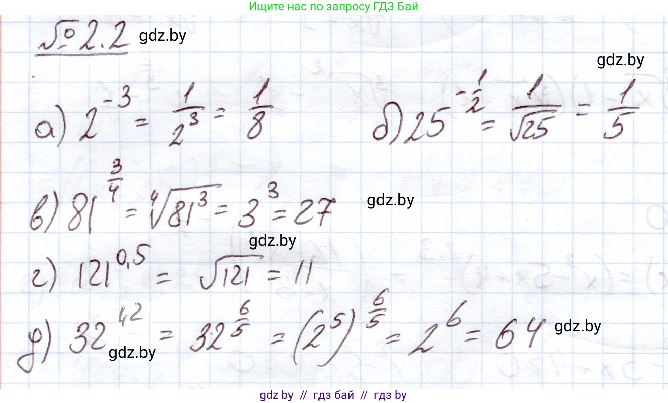 Алгебра, 11 класс Учебник, авторы: Арефьева Ирина Глебовна, Пирютко Ольга Николаевна, издательство Народная асвета, Минск, 2020, бирюзового цвета, страница 46, номер 2.2, Решение