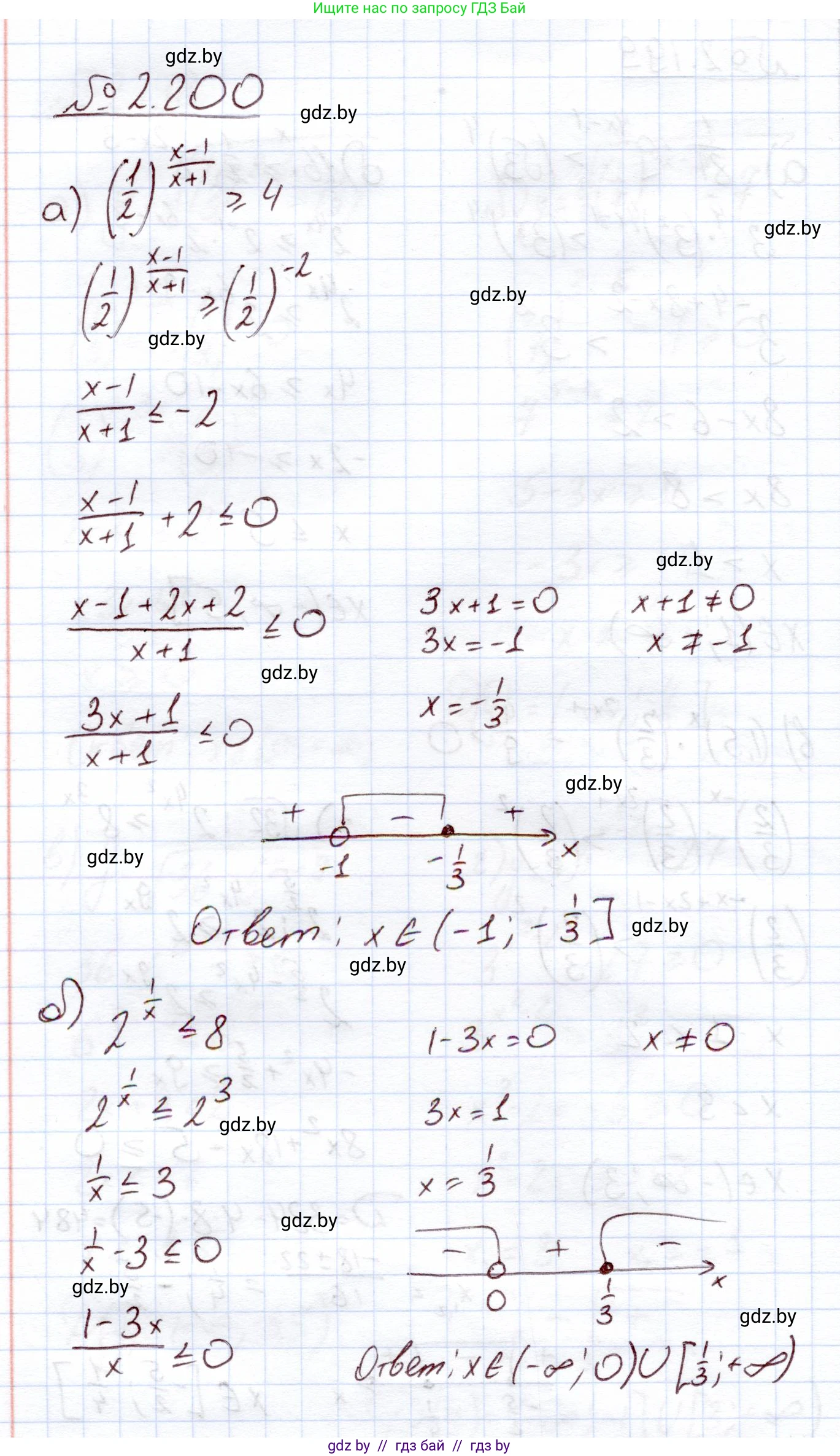 Алгебра, 11 класс Учебник, авторы: Арефьева Ирина Глебовна, Пирютко Ольга Николаевна, издательство Народная асвета, Минск, 2020, бирюзового цвета, страница 94, номер 2.200, Решение