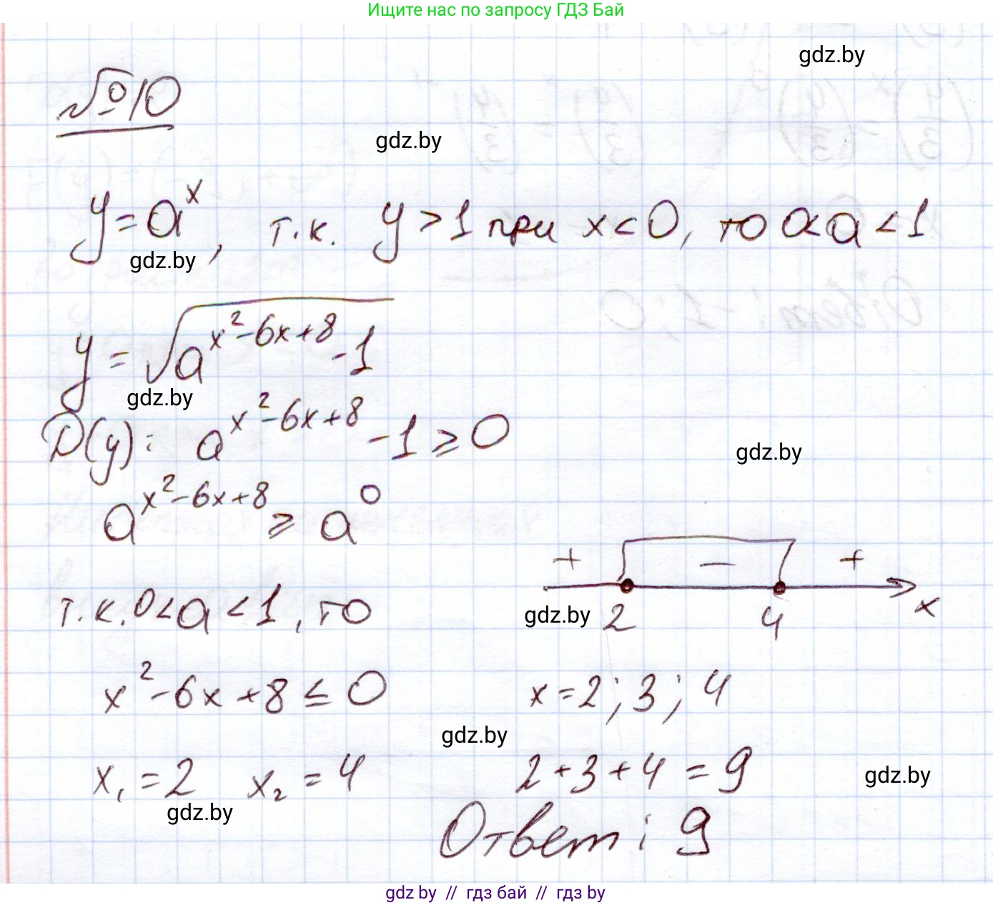 Алгебра, 11 класс Учебник, авторы: Арефьева Ирина Глебовна, Пирютко Ольга Николаевна, издательство Народная асвета, Минск, 2020, бирюзового цвета, страница 99, номер 10, Решение