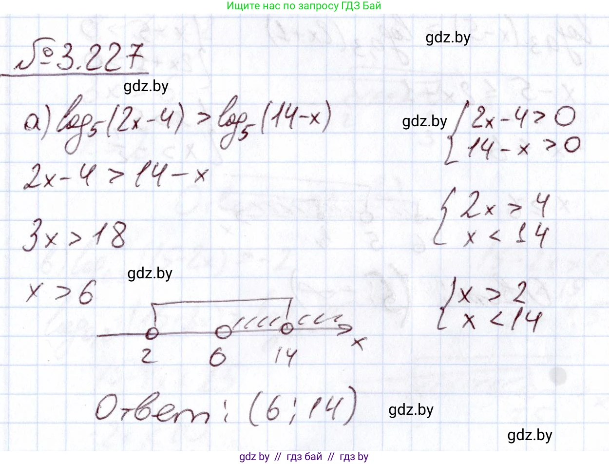 Алгебра, 11 класс Учебник, авторы: Арефьева Ирина Глебовна, Пирютко Ольга Николаевна, издательство Народная асвета, Минск, 2020, бирюзового цвета, страница 156, номер 3.227, Решение