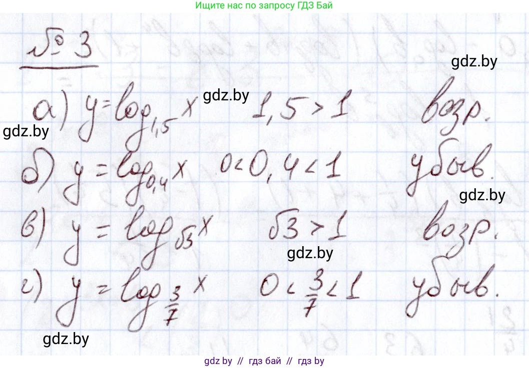 Алгебра, 11 класс Учебник, авторы: Арефьева Ирина Глебовна, Пирютко Ольга Николаевна, издательство Народная асвета, Минск, 2020, бирюзового цвета, страница 163, номер 3, Решение