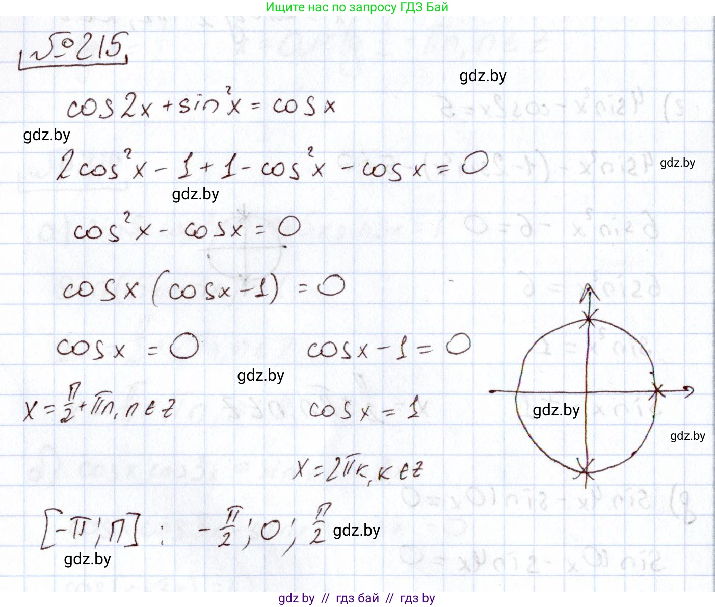 Алгебра, 11 класс Учебник, авторы: Арефьева Ирина Глебовна, Пирютко Ольга Николаевна, издательство Народная асвета, Минск, 2020, бирюзового цвета, страница 192, номер 215, Решение