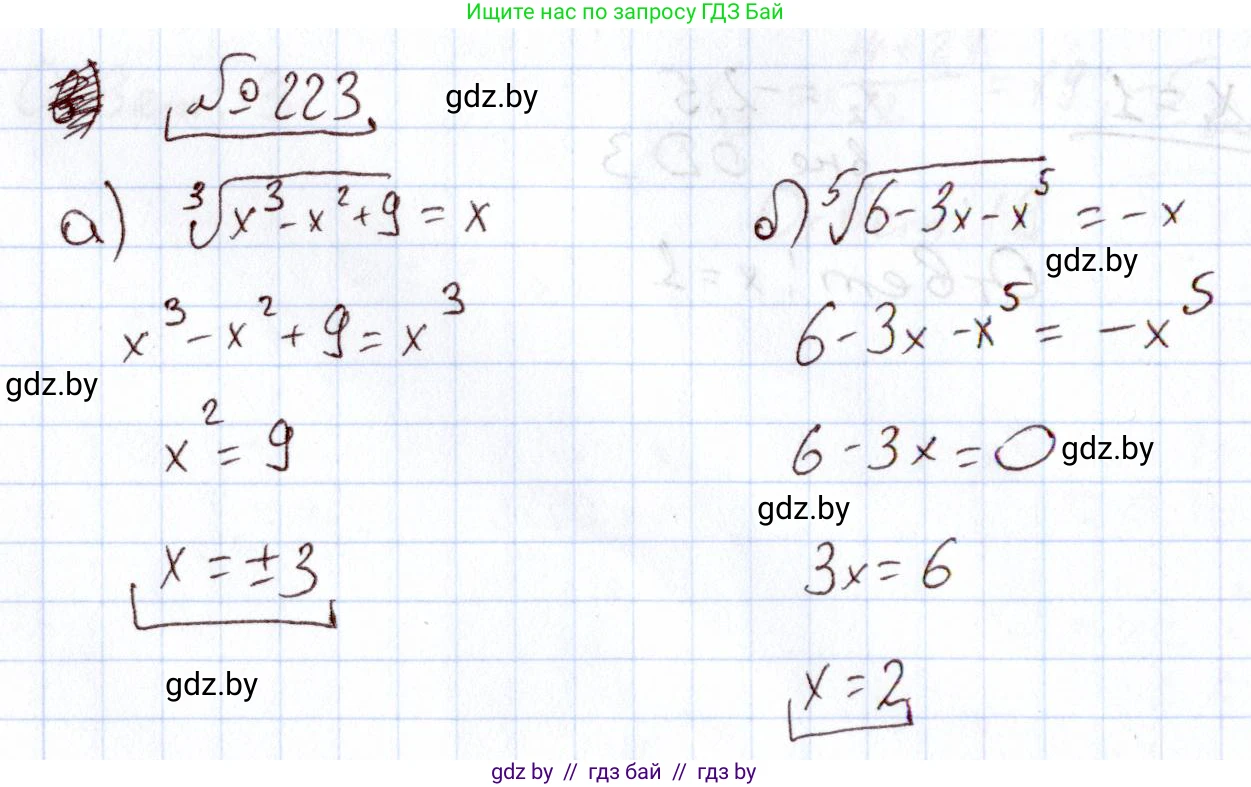Алгебра, 11 класс Учебник, авторы: Арефьева Ирина Глебовна, Пирютко Ольга Николаевна, издательство Народная асвета, Минск, 2020, бирюзового цвета, страница 193, номер 223, Решение