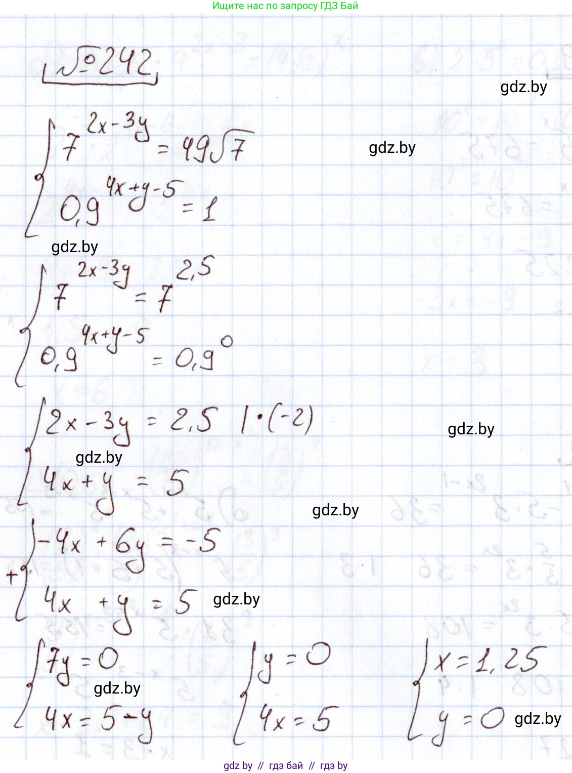 Алгебра, 11 класс Учебник, авторы: Арефьева Ирина Глебовна, Пирютко Ольга Николаевна, издательство Народная асвета, Минск, 2020, бирюзового цвета, страница 196, номер 242, Решение