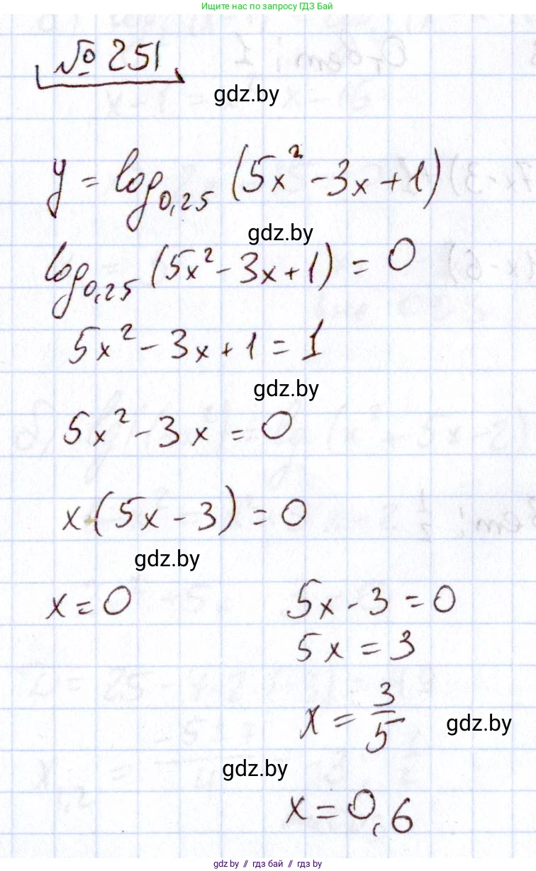 Алгебра, 11 класс Учебник, авторы: Арефьева Ирина Глебовна, Пирютко Ольга Николаевна, издательство Народная асвета, Минск, 2020, бирюзового цвета, страница 197, номер 251, Решение
