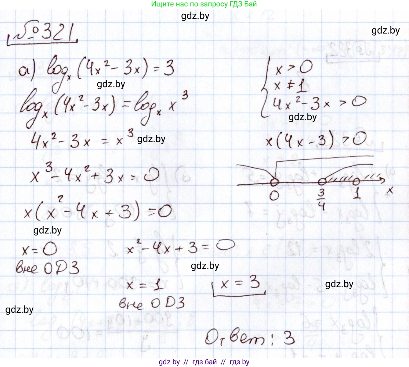 Алгебра, 11 класс Учебник, авторы: Арефьева Ирина Глебовна, Пирютко Ольга Николаевна, издательство Народная асвета, Минск, 2020, бирюзового цвета, страница 206, номер 321, Решение