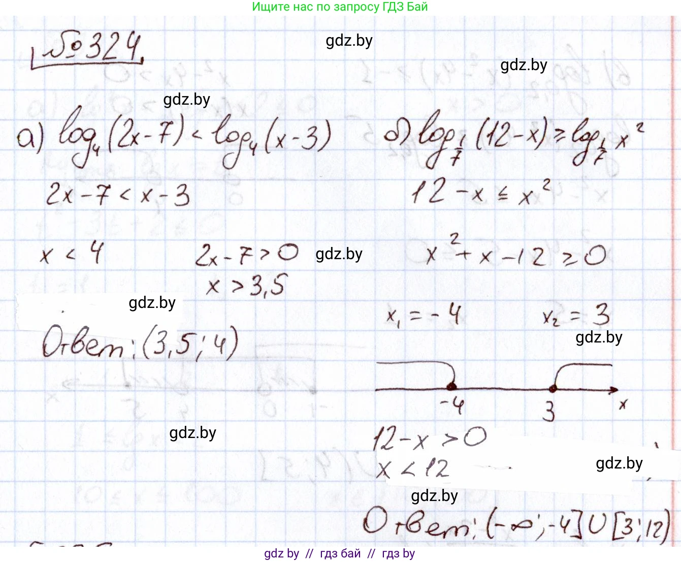 Алгебра, 11 класс Учебник, авторы: Арефьева Ирина Глебовна, Пирютко Ольга Николаевна, издательство Народная асвета, Минск, 2020, бирюзового цвета, страница 207, номер 324, Решение