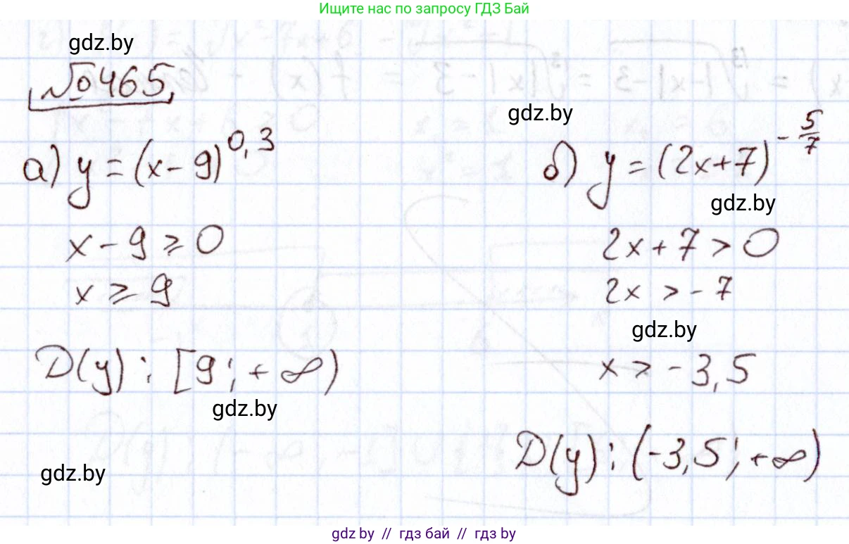 Алгебра, 11 класс Учебник, авторы: Арефьева Ирина Глебовна, Пирютко Ольга Николаевна, издательство Народная асвета, Минск, 2020, бирюзового цвета, страница 228, номер 465, Решение