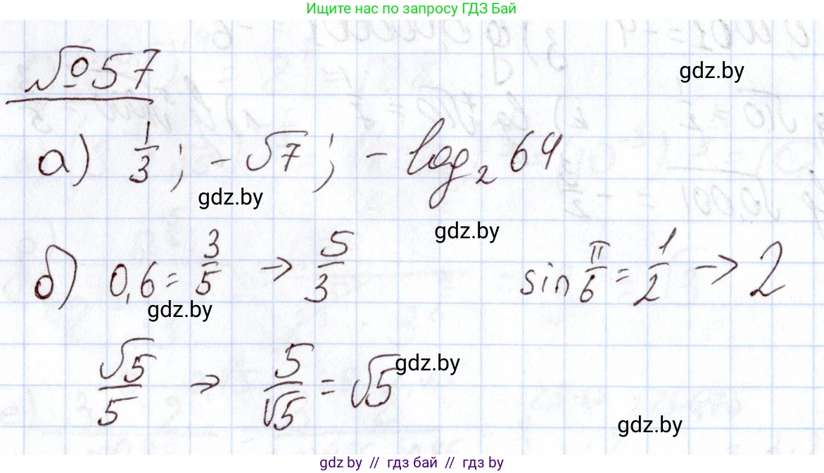 Алгебра, 11 класс Учебник, авторы: Арефьева Ирина Глебовна, Пирютко Ольга Николаевна, издательство Народная асвета, Минск, 2020, бирюзового цвета, страница 172, номер 57, Решение