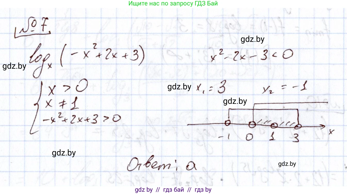 Алгебра, 11 класс Учебник, авторы: Арефьева Ирина Глебовна, Пирютко Ольга Николаевна, издательство Народная асвета, Минск, 2020, бирюзового цвета, страница 254, номер 7, Решение