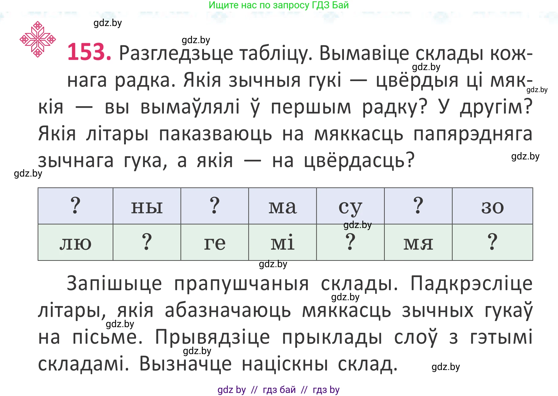 Белорусский язык (Беларуская мова), 2 класс Учебник, автор: Антановіч Наталля Міхайлаўна, издательство Нацыянальны інстытут адукацыі, Минск, 2022, голубого цвета, Часть 1, страница 106, номер 153, Условие