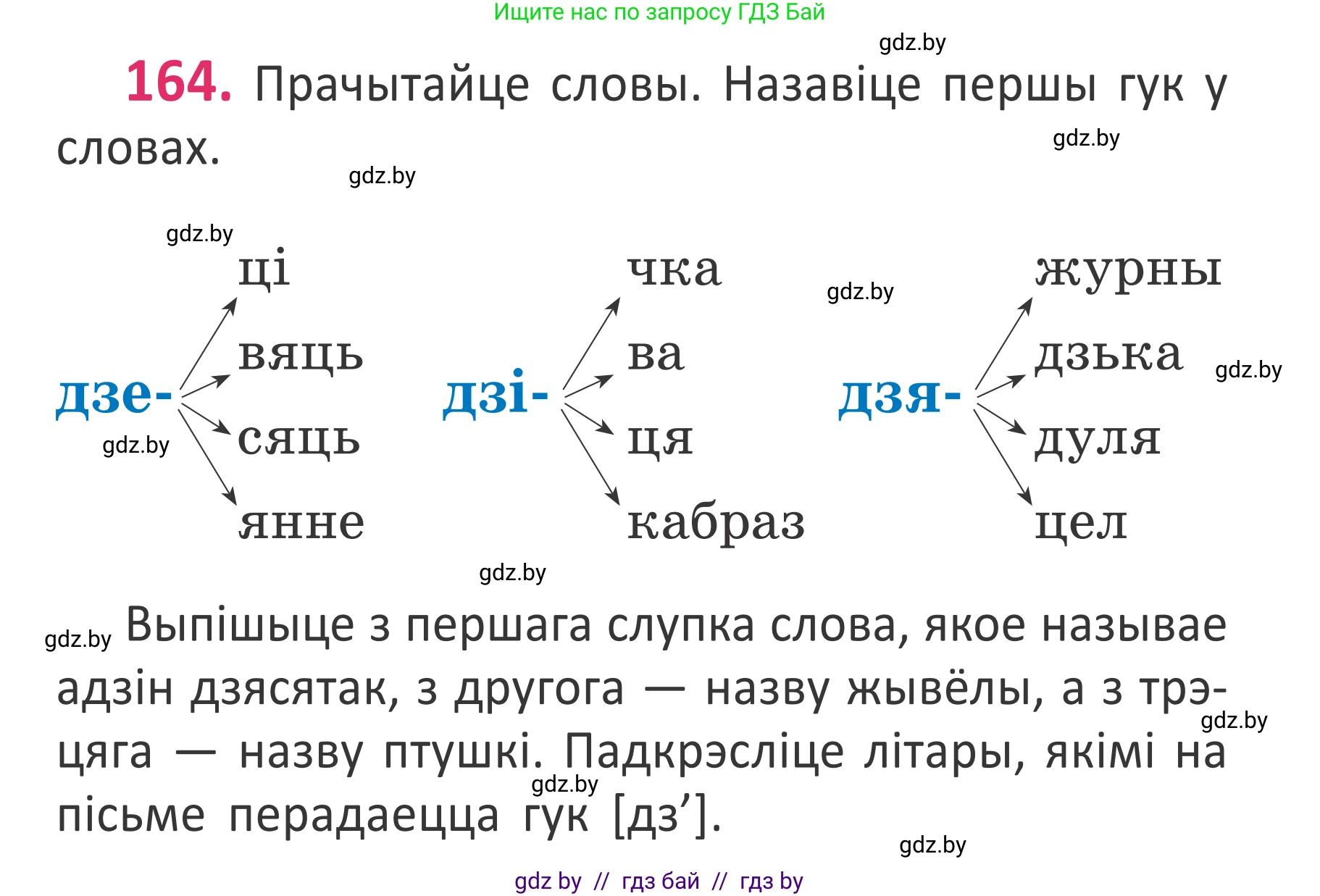 Белорусский язык (Беларуская мова), 2 класс Учебник, автор: Антановіч Наталля Міхайлаўна, издательство Нацыянальны інстытут адукацыі, Минск, 2022, голубого цвета, Часть 1, страница 113, номер 164, Условие