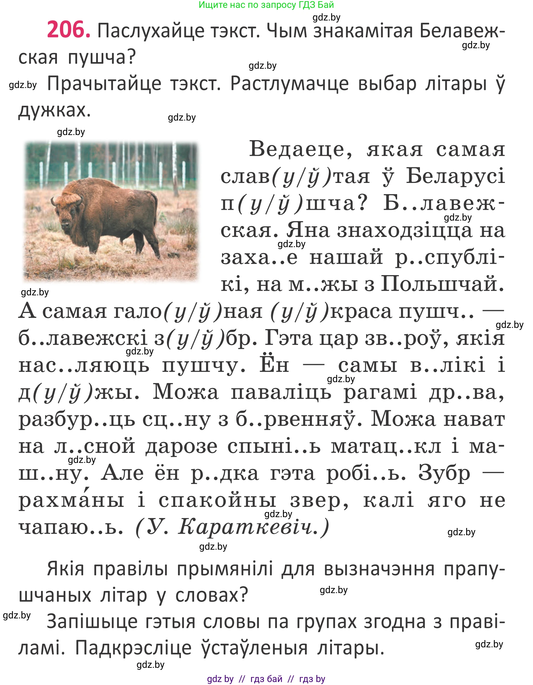 Белорусский язык (Беларуская мова), 2 класс Учебник, автор: Антановіч Наталля Міхайлаўна, издательство Нацыянальны інстытут адукацыі, Минск, 2022, голубого цвета, Часть 1, страница 138, номер 206, Условие