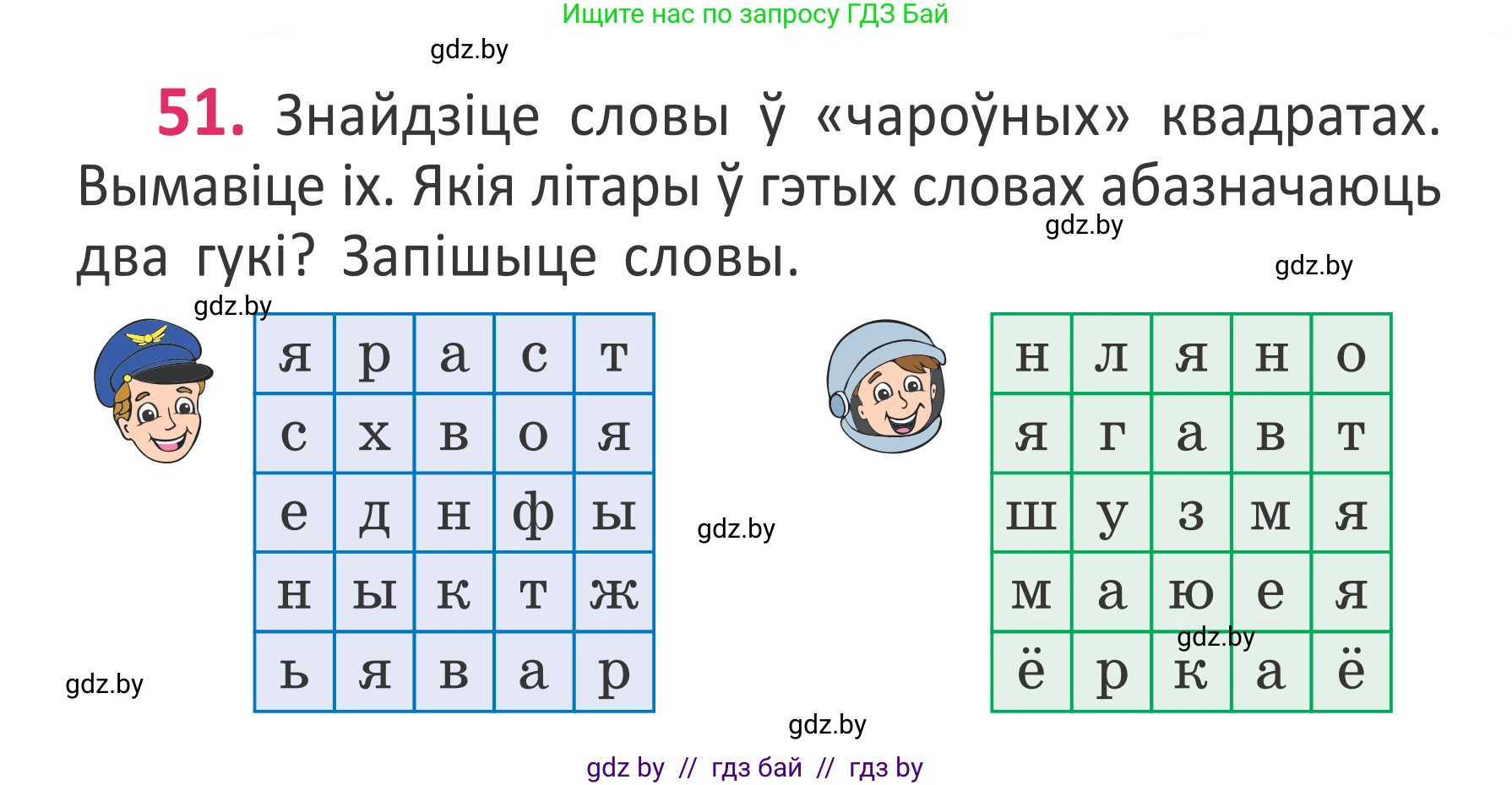 Белорусский язык (Беларуская мова), 2 класс Учебник, автор: Антановіч Наталля Міхайлаўна, издательство Нацыянальны інстытут адукацыі, Минск, 2022, голубого цвета, Часть 1, страница 38, номер 51, Условие