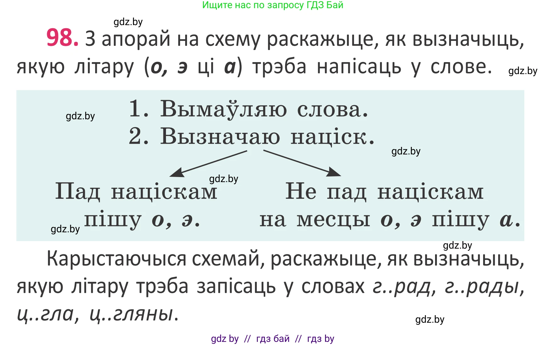Белорусский язык (Беларуская мова), 2 класс Учебник, автор: Антановіч Наталля Міхайлаўна, издательство Нацыянальны інстытут адукацыі, Минск, 2022, голубого цвета, Часть 1, страница 69, номер 98, Условие