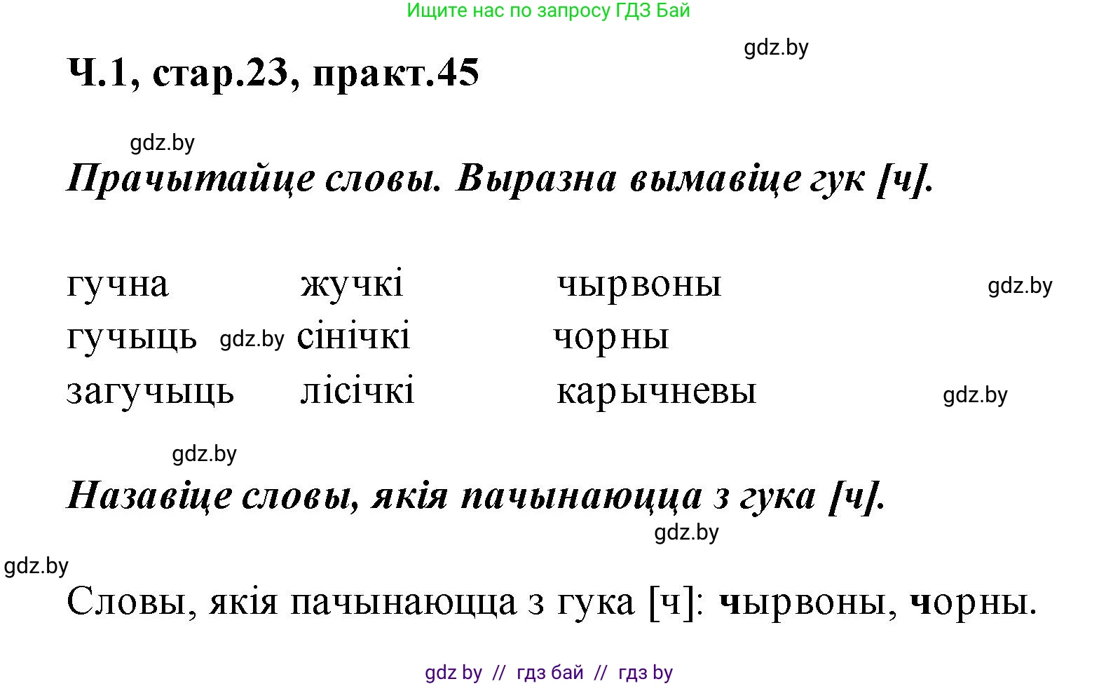 Белорусский язык (Беларуская мова), 2 класс Учебник, автор: Свірыдзенка Вольга Іванаўна, издательство Акадэмія адукацыі, Минск, 2025, голубого цвета, Частка 1, страница 23, номер 45, Решение