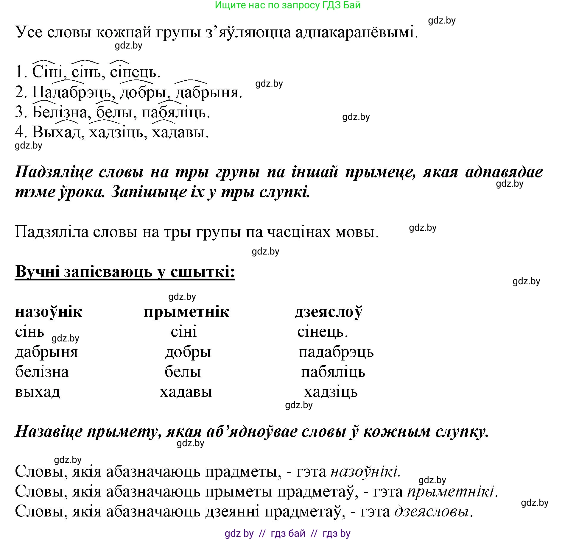 Белорусский язык (Беларуская мова), 3 класс Учебник, автор: Свірыдзенка Вольга Іванаўна, издательство Нацыянальны інстытут адукацыі, Минск, 2023, зелёного цвета, Частка 2, страница 46, номер 77, Решение (продолжение 2)