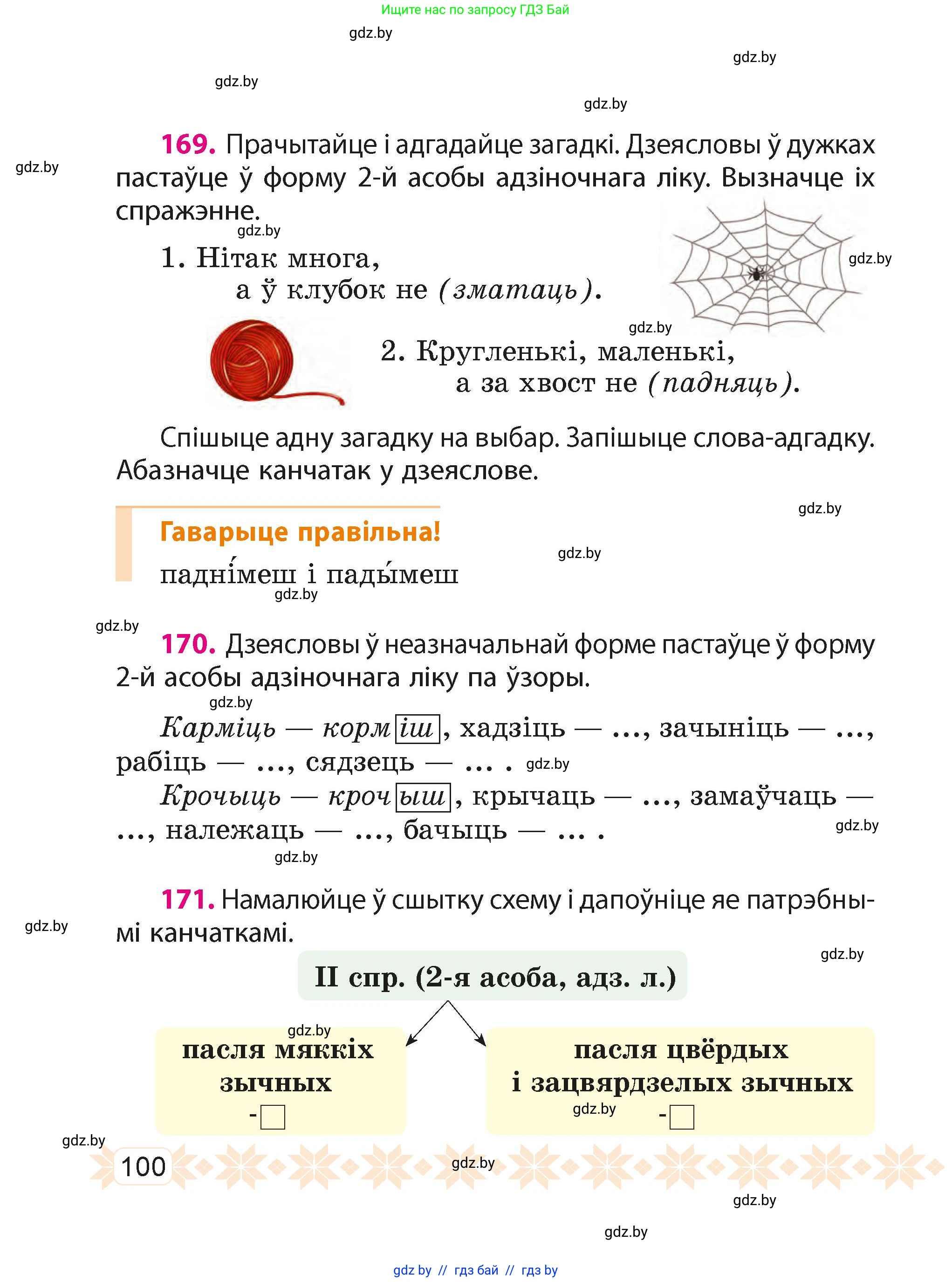 Белорусский язык (Беларуская мова), 4 класс Учебник, автор: Свірыдзенка Вольга Іванаўна, издательство Нацыянальны інстытут адукацыі, Минск, 2024, голубого цвета, Частка 2, страница 61, номер 100, Условие 2024