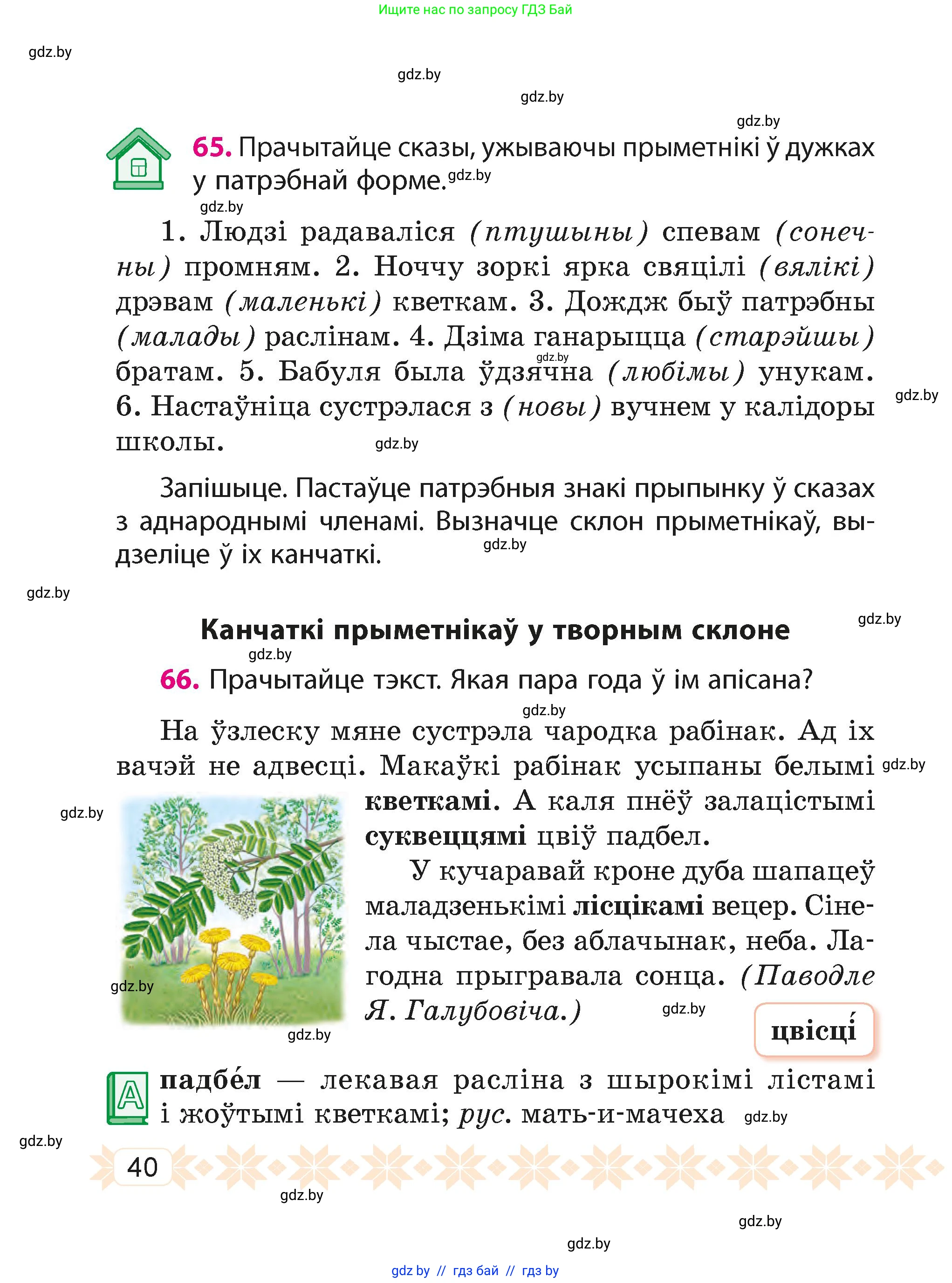 Белорусский язык (Беларуская мова), 4 класс Учебник, автор: Свірыдзенка Вольга Іванаўна, издательство Нацыянальны інстытут адукацыі, Минск, 2024, голубого цвета, Частка 2, страница 40