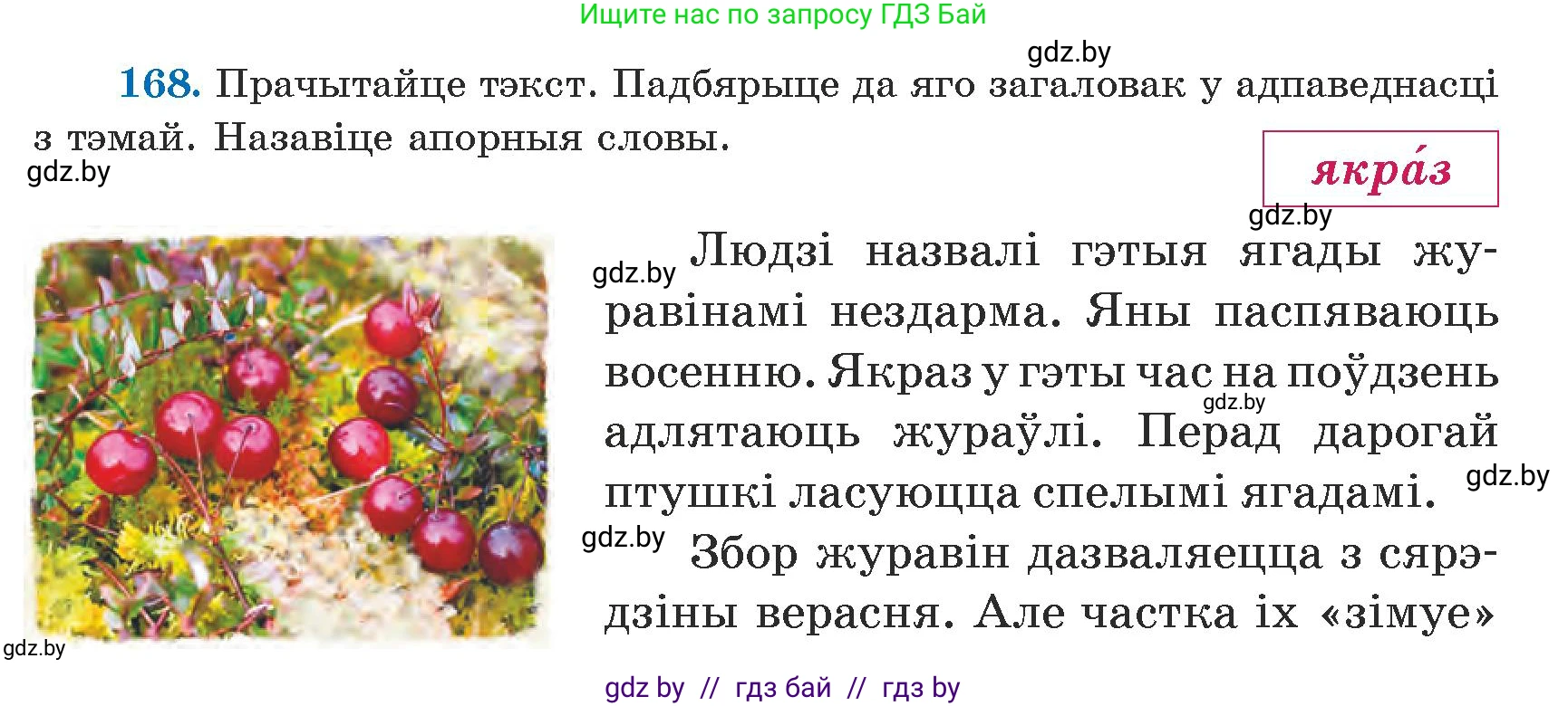 Белорусский язык (Беларуская мова), 5 класс Учебник, авторы: Валочка Ганна Міхайлаўна, Зелянко Вольга Уладзіміраўна, Мартынкевіч Святлана Васільеўна, Якуба Святлана Міхайлаўна, издательство Акадэмія адукацыі, Минск, 2024, голубого цвета, Частка 1, страница 104, номер 168, Условие