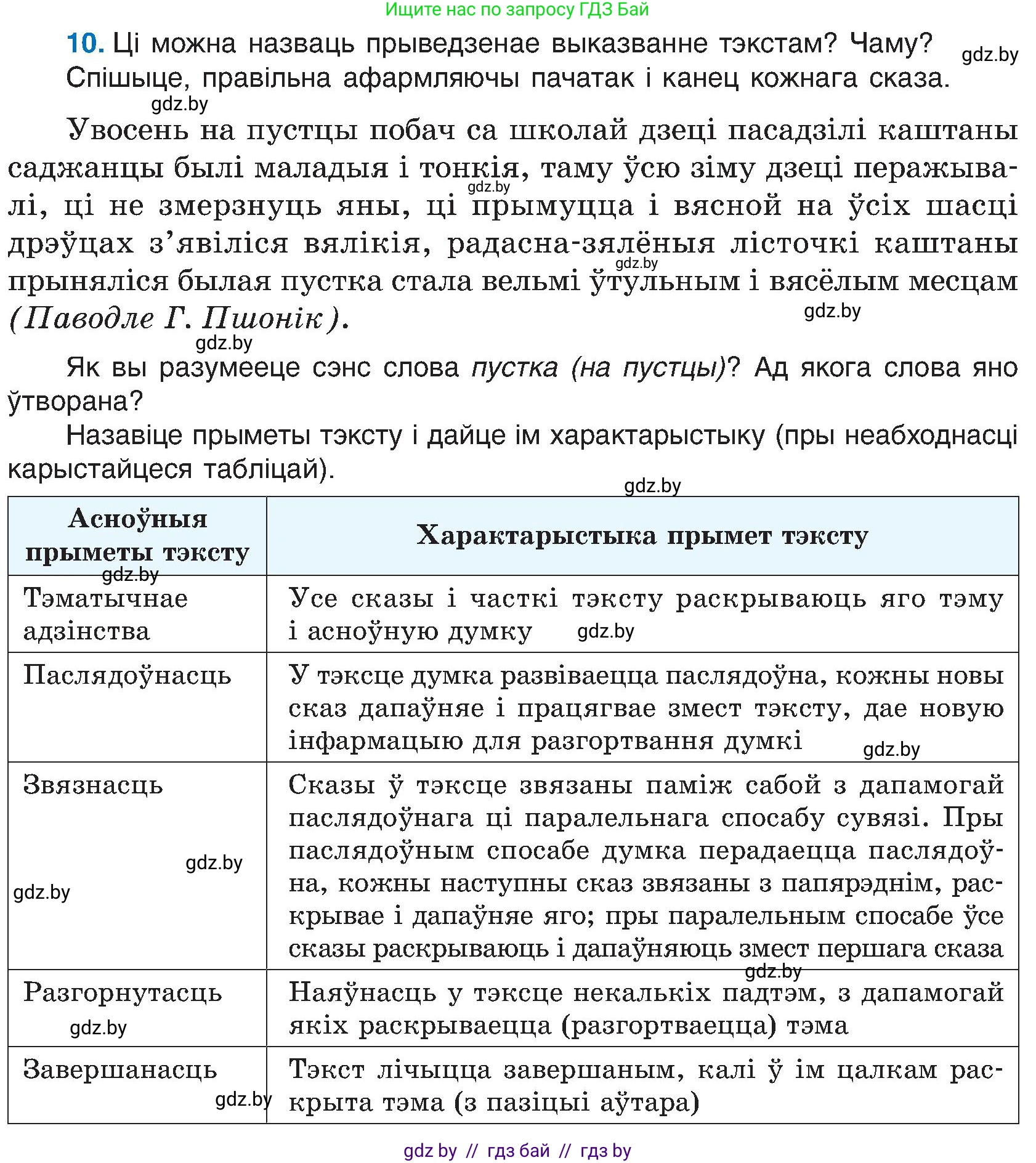 Белорусский язык (Беларуская мова), 6 класс Учебник, авторы: Валочка Ганна Міхайлаўна, Зелянко Вольга Уладзіміраўна, Мартынкевіч Святлана Васільеўна, Якуба Святлана Міхайлаўна, Бажкова Т І, издательство Акадэмія адукацыі, Минск, 2025, страница 12, номер 10, Условие 2025
