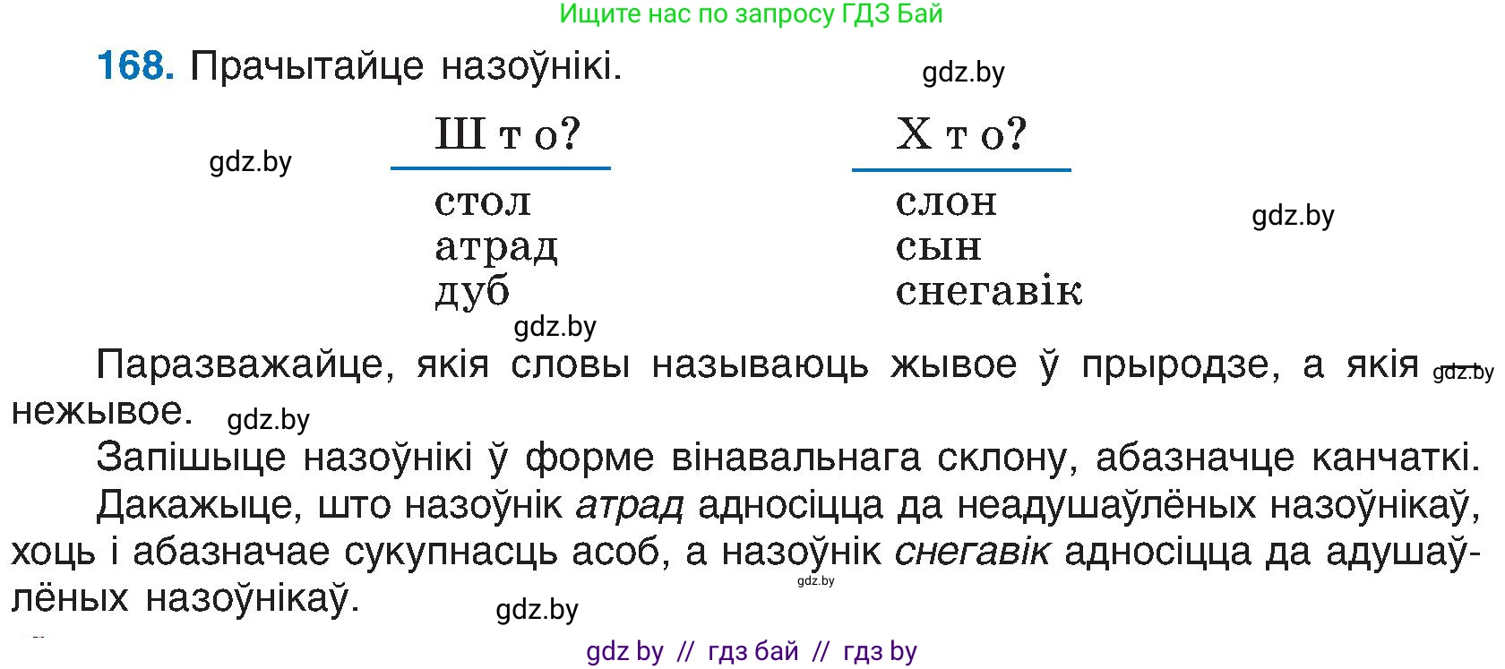 Белорусский язык (Беларуская мова), 6 класс Учебник, авторы: Валочка Ганна Міхайлаўна, Зелянко Вольга Уладзіміраўна, Мартынкевіч Святлана Васільеўна, Якуба Святлана Міхайлаўна, Бажкова Т І, издательство Акадэмія адукацыі, Минск, 2025, страница 84, номер 168, Условие 2025