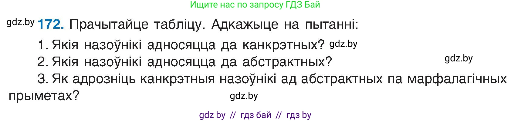 Белорусский язык (Беларуская мова), 6 класс Учебник, авторы: Валочка Ганна Міхайлаўна, Зелянко Вольга Уладзіміраўна, Мартынкевіч Святлана Васільеўна, Якуба Святлана Міхайлаўна, Бажкова Т І, издательство Акадэмія адукацыі, Минск, 2025, страница 86, номер 172, Условие 2025