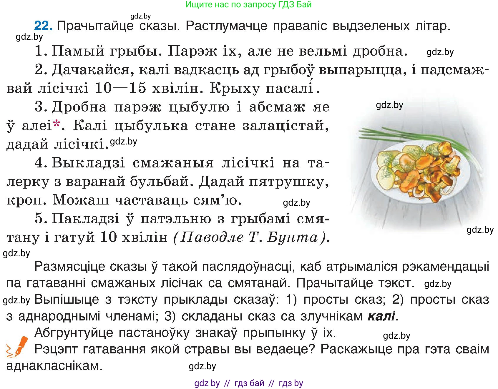 Белорусский язык (Беларуская мова), 6 класс Учебник, авторы: Валочка Ганна Міхайлаўна, Зелянко Вольга Уладзіміраўна, Мартынкевіч Святлана Васільеўна, Якуба Святлана Міхайлаўна, Бажкова Т І, издательство Акадэмія адукацыі, Минск, 2025, страница 19, номер 22, Условие 2025