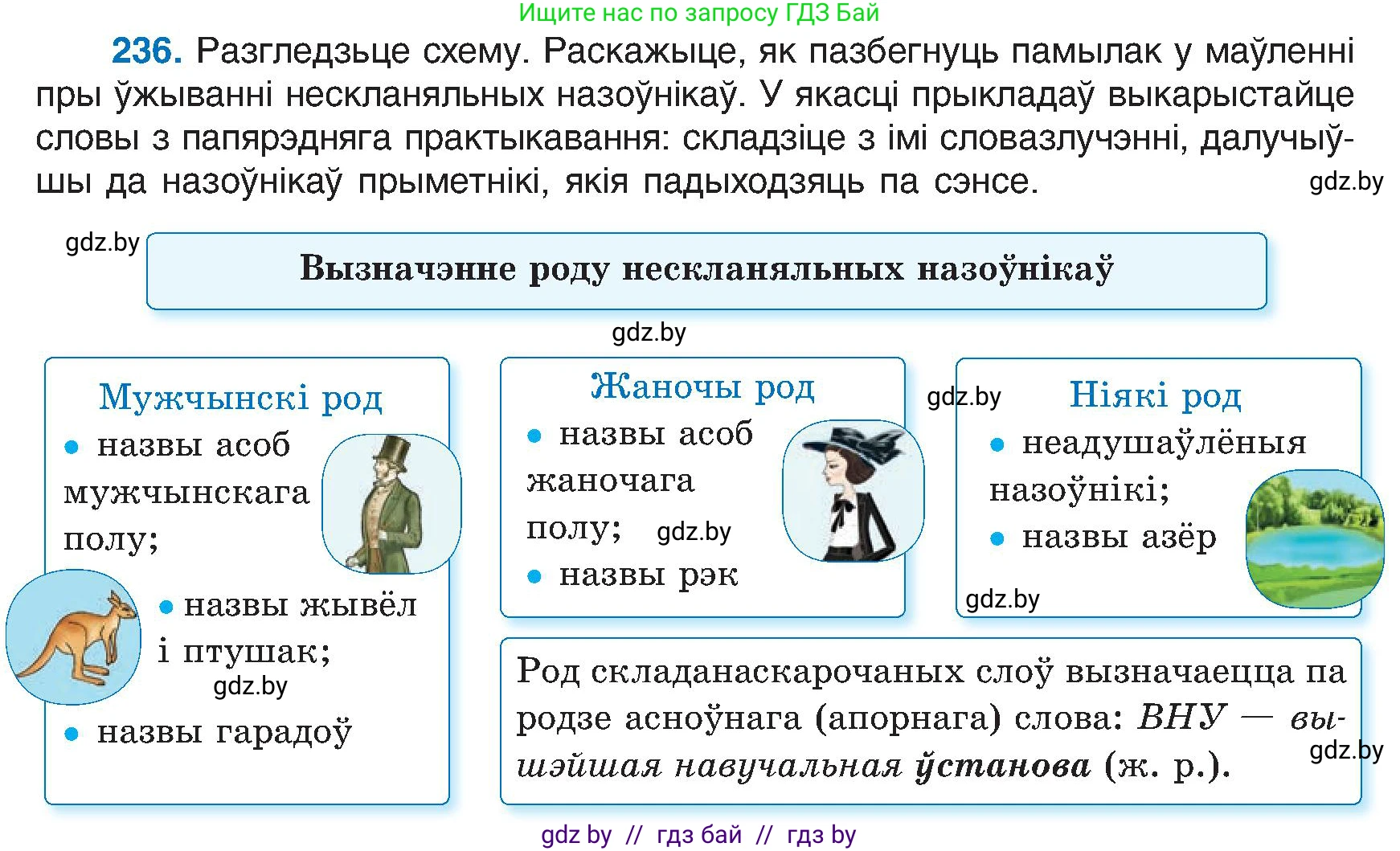 Белорусский язык (Беларуская мова), 6 класс Учебник, авторы: Валочка Ганна Міхайлаўна, Зелянко Вольга Уладзіміраўна, Мартынкевіч Святлана Васільеўна, Якуба Святлана Міхайлаўна, Бажкова Т І, издательство Акадэмія адукацыі, Минск, 2025, страница 122, номер 236, Условие 2025