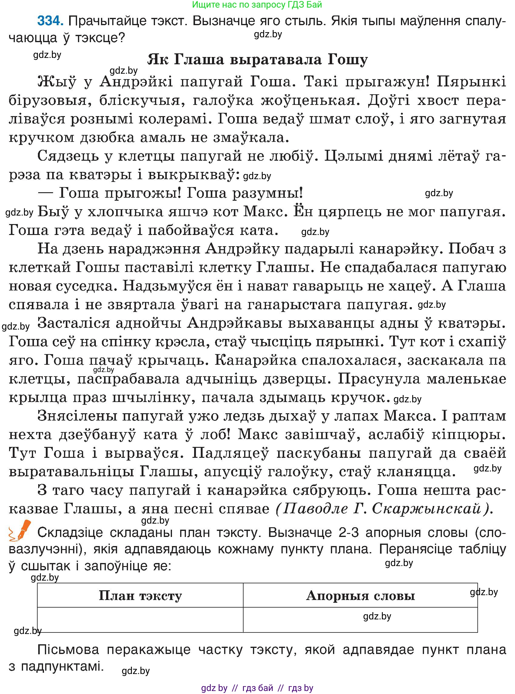 Белорусский язык (Беларуская мова), 6 класс Учебник, авторы: Валочка Ганна Міхайлаўна, Зелянко Вольга Уладзіміраўна, Мартынкевіч Святлана Васільеўна, Якуба Святлана Міхайлаўна, Бажкова Т І, издательство Акадэмія адукацыі, Минск, 2025, страница 170, номер 334, Условие 2025