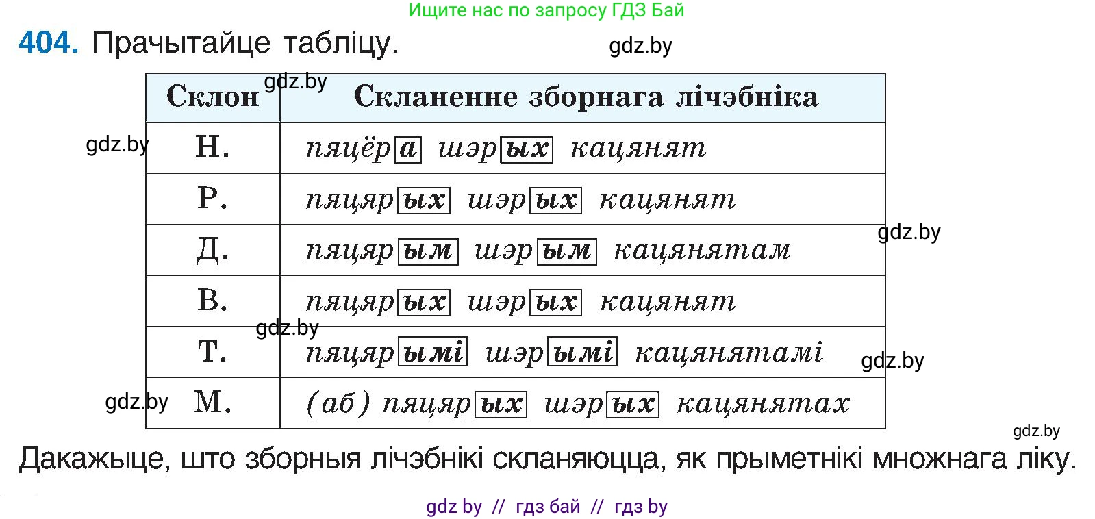Белорусский язык (Беларуская мова), 6 класс Учебник, авторы: Валочка Ганна Міхайлаўна, Зелянко Вольга Уладзіміраўна, Мартынкевіч Святлана Васільеўна, Якуба Святлана Міхайлаўна, Бажкова Т І, издательство Акадэмія адукацыі, Минск, 2025, страница 202, номер 404, Условие 2025