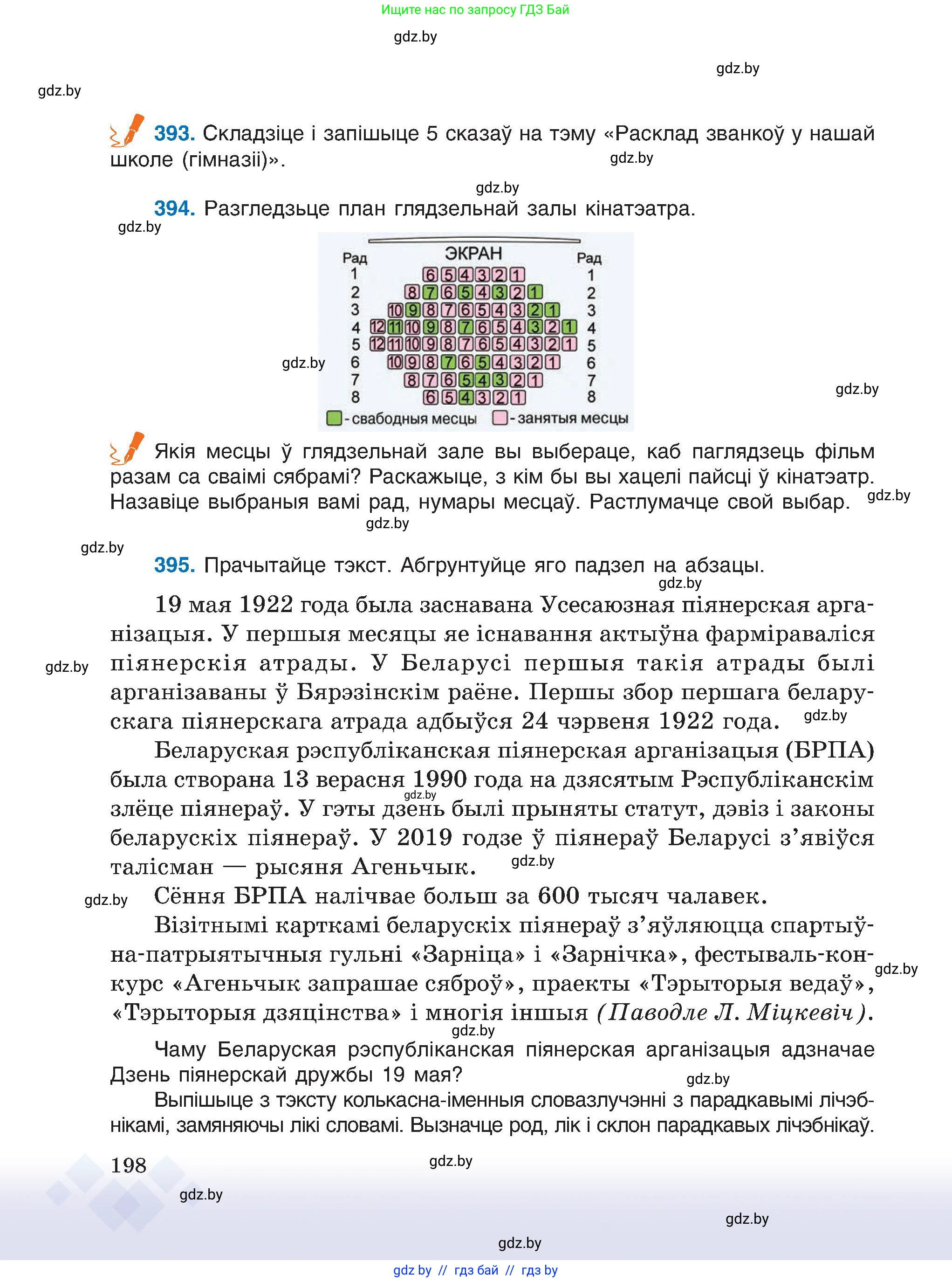 Белорусский язык (Беларуская мова), 6 класс Учебник, авторы: Валочка Ганна Міхайлаўна, Зелянко Вольга Уладзіміраўна, Мартынкевіч Святлана Васільеўна, Якуба Святлана Міхайлаўна, Бажкова Т І, издательство Акадэмія адукацыі, Минск, 2025, страница 198