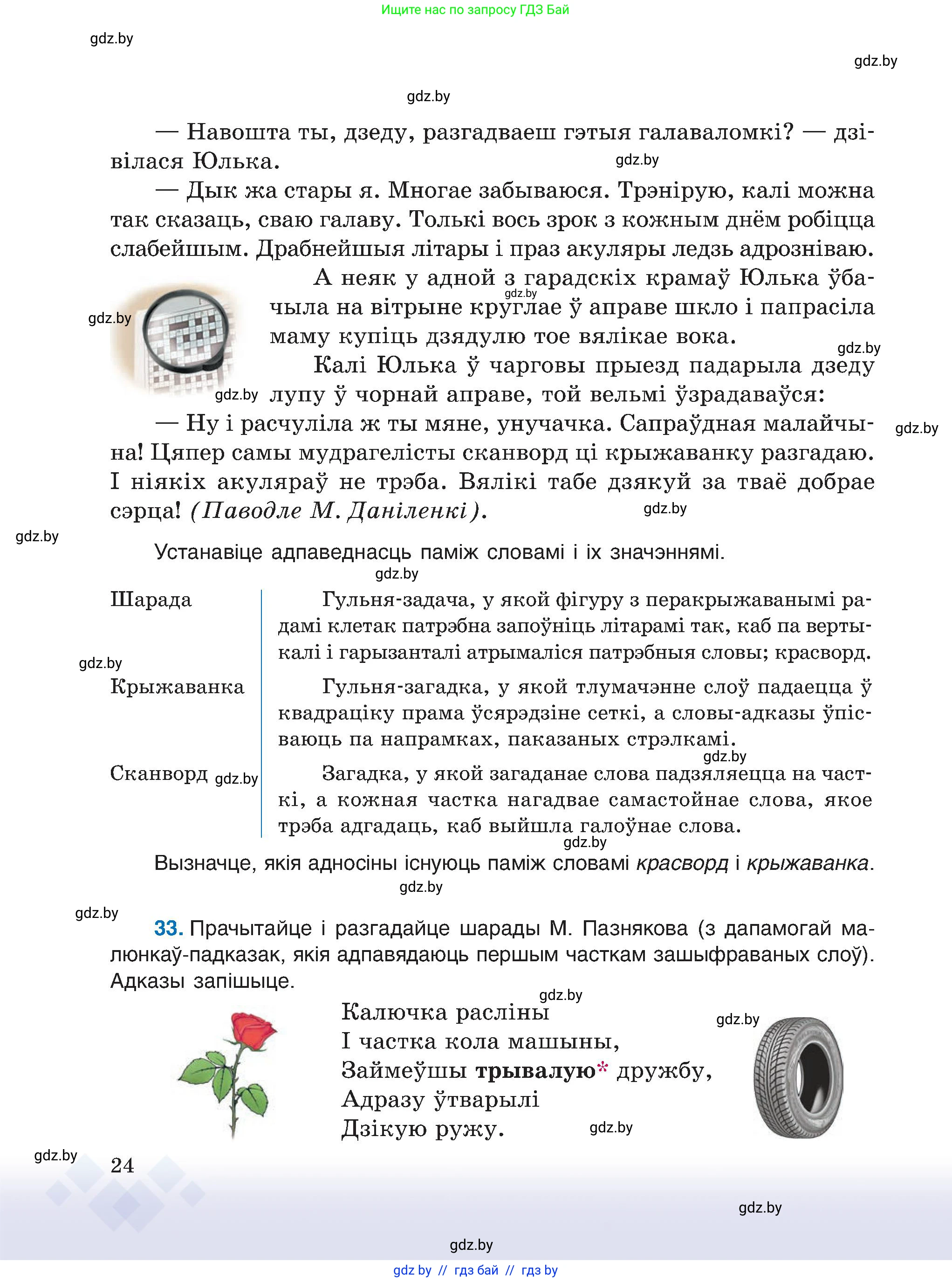 Белорусский язык (Беларуская мова), 6 класс Учебник, авторы: Валочка Ганна Міхайлаўна, Зелянко Вольга Уладзіміраўна, Мартынкевіч Святлана Васільеўна, Якуба Святлана Міхайлаўна, Бажкова Т І, издательство Акадэмія адукацыі, Минск, 2025, страница 24