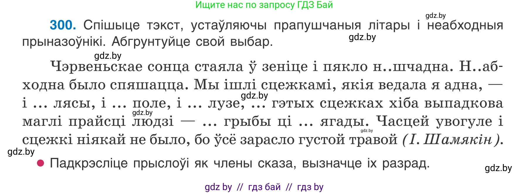 Белорусский язык (Беларуская мова), 7 класс Учебник, авторы: Валочка Ганна Міхайлаўна, Зелянко Вольга Уладзіміраўна, Язерская Святлана Анатольеўна, издательство Нацыянальны інстытут адукацыі, Минск, 2020, страница 176, номер 300, Условие