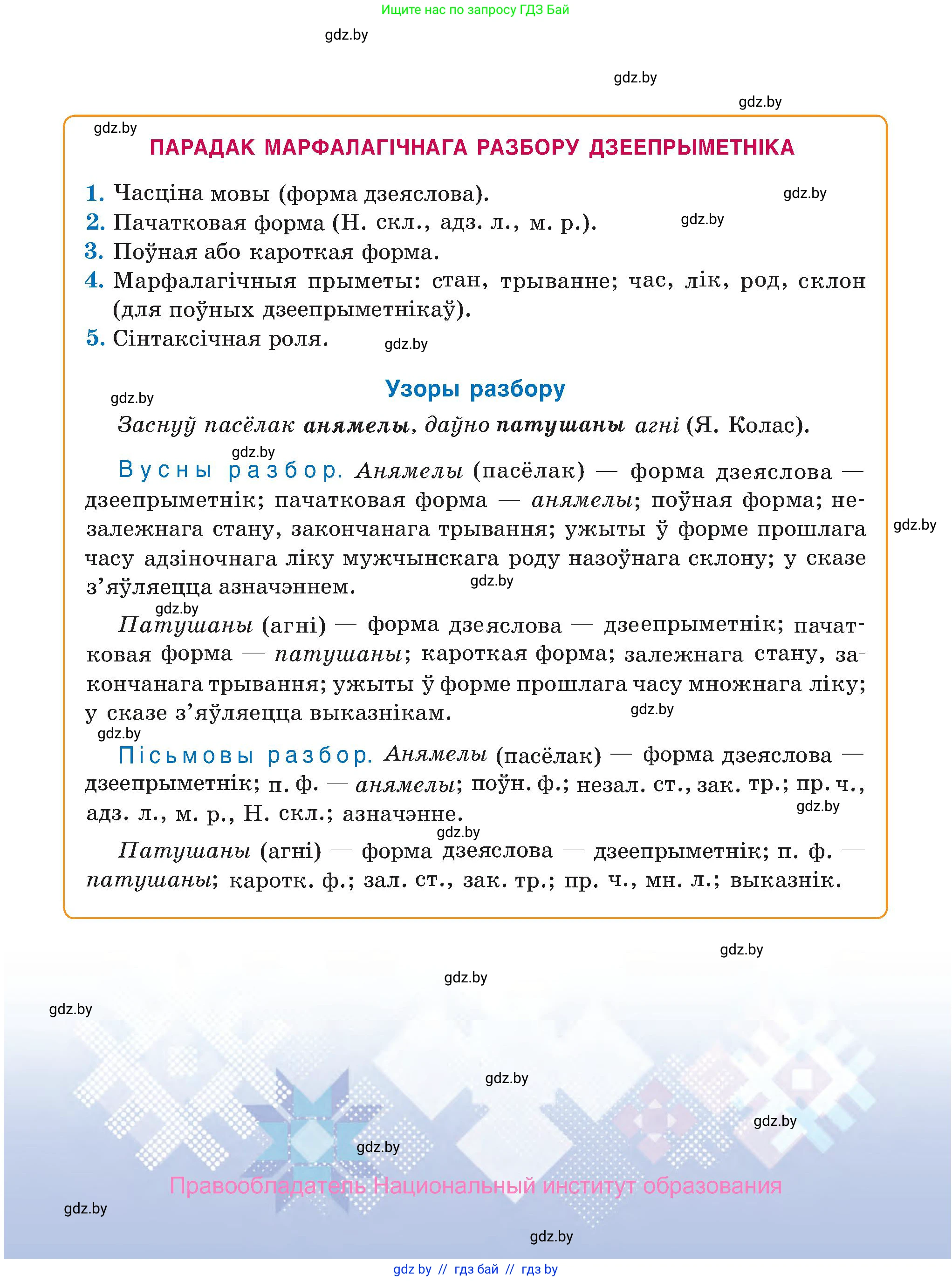 Белорусский язык (Беларуская мова), 7 класс Учебник, авторы: Валочка Ганна Міхайлаўна, Зелянко Вольга Уладзіміраўна, Язерская Святлана Анатольеўна, издательство Нацыянальны інстытут адукацыі, Минск, 2020, страница 241