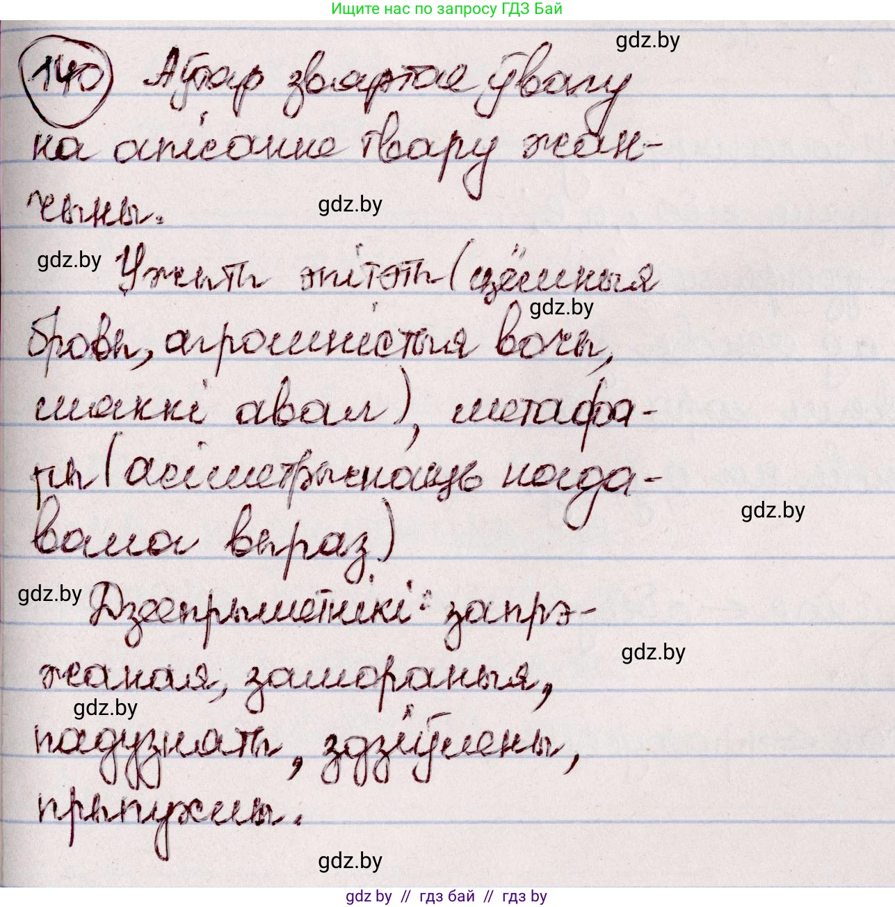 Белорусский язык (Беларуская мова), 7 класс Учебник, авторы: Валочка Ганна Міхайлаўна, Зелянко Вольга Уладзіміраўна, Язерская Святлана Анатольеўна, издательство Нацыянальны інстытут адукацыі, Минск, 2020, страница 83, номер 140, Решение