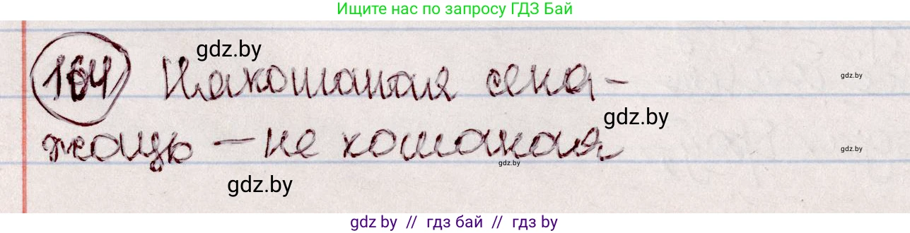 Белорусский язык (Беларуская мова), 7 класс Учебник, авторы: Валочка Ганна Міхайлаўна, Зелянко Вольга Уладзіміраўна, Язерская Святлана Анатольеўна, издательство Нацыянальны інстытут адукацыі, Минск, 2020, страница 95, номер 164, Решение