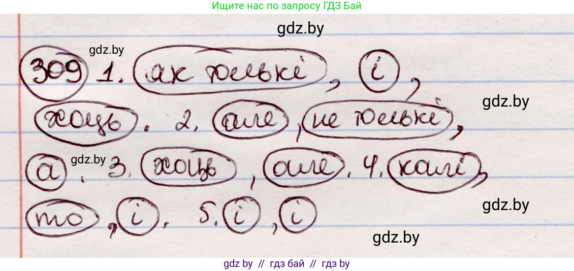 Белорусский язык (Беларуская мова), 7 класс Учебник, авторы: Валочка Ганна Міхайлаўна, Зелянко Вольга Уладзіміраўна, Язерская Святлана Анатольеўна, издательство Нацыянальны інстытут адукацыі, Минск, 2020, страница 182, номер 309, Решение