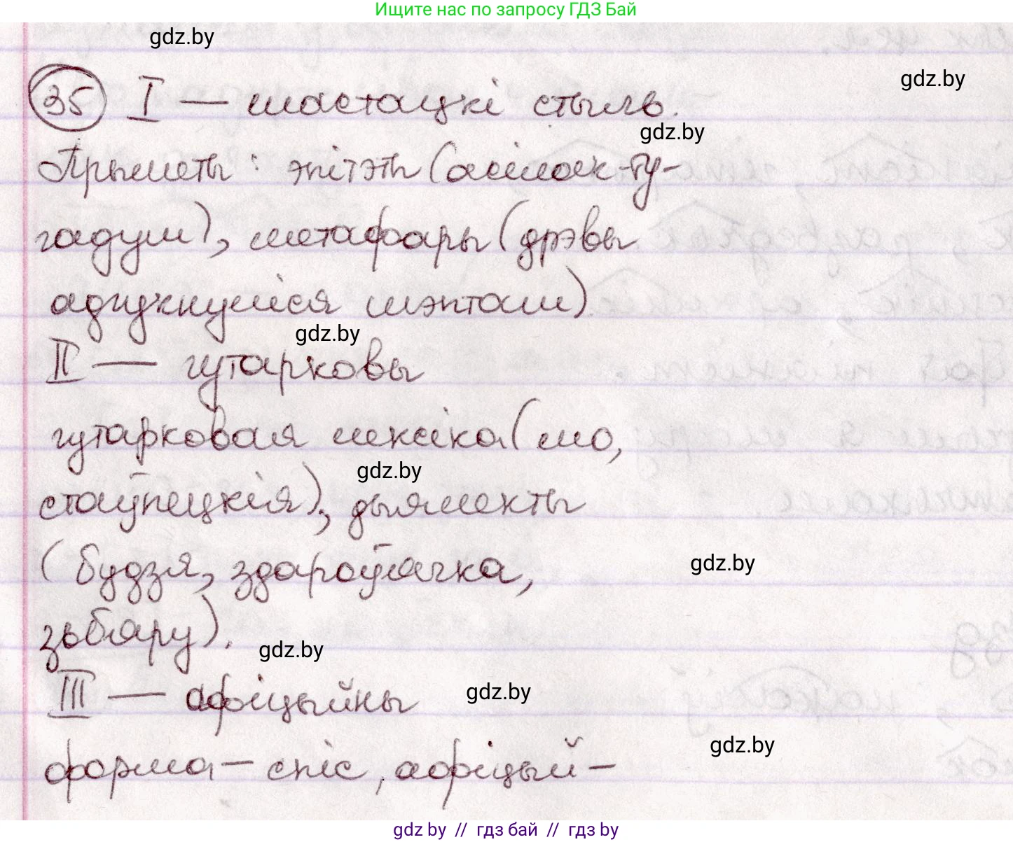Белорусский язык (Беларуская мова), 7 класс Учебник, авторы: Валочка Ганна Міхайлаўна, Зелянко Вольга Уладзіміраўна, Язерская Святлана Анатольеўна, издательство Нацыянальны інстытут адукацыі, Минск, 2020, страница 25, номер 35, Решение