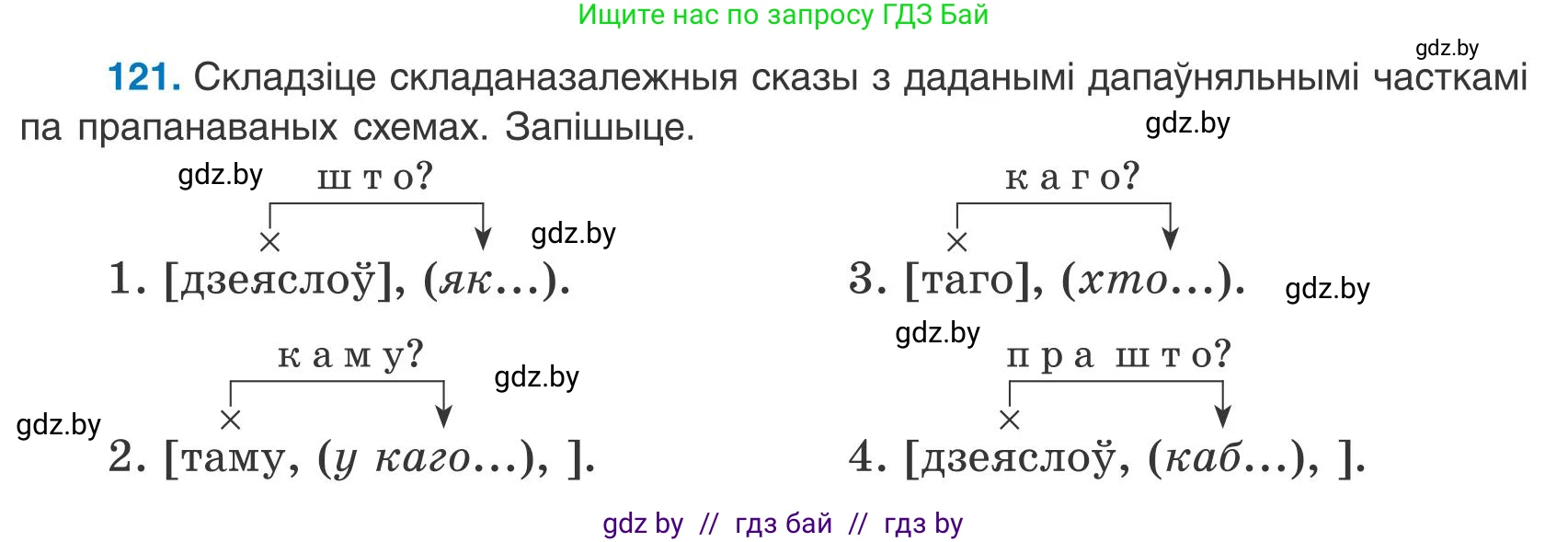 Белорусский язык (Беларуская мова), 9 класс Учебник, авторы: Валочка Ганна Міхайлаўна, Васюковіч Людміла Сяргееўна, Зелянко Вольга Уладзіміраўна, Якуба Святлана Міхайлаўна, Байкова С І, издательство Акадэмія адукацыі, Минск, 2025, сиреневого цвета, страница 91, номер 121, Условие 2025