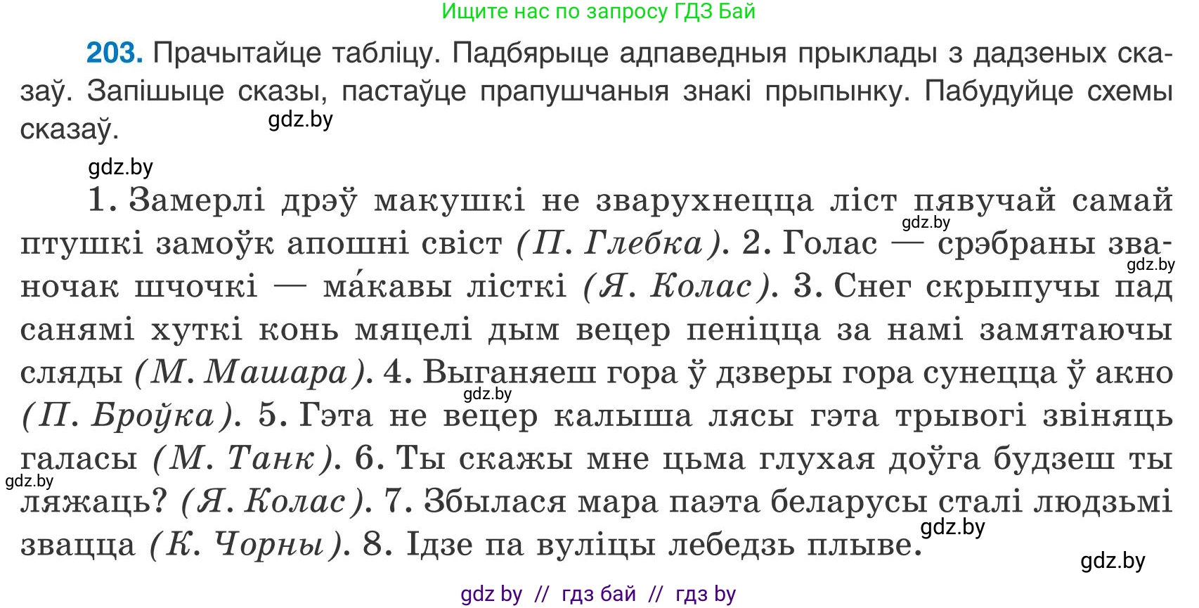 Белорусский язык (Беларуская мова), 9 класс Учебник, авторы: Валочка Ганна Міхайлаўна, Васюковіч Людміла Сяргееўна, Зелянко Вольга Уладзіміраўна, Якуба Святлана Міхайлаўна, Байкова С І, издательство Акадэмія адукацыі, Минск, 2025, сиреневого цвета, страница 146, номер 203, Условие 2025