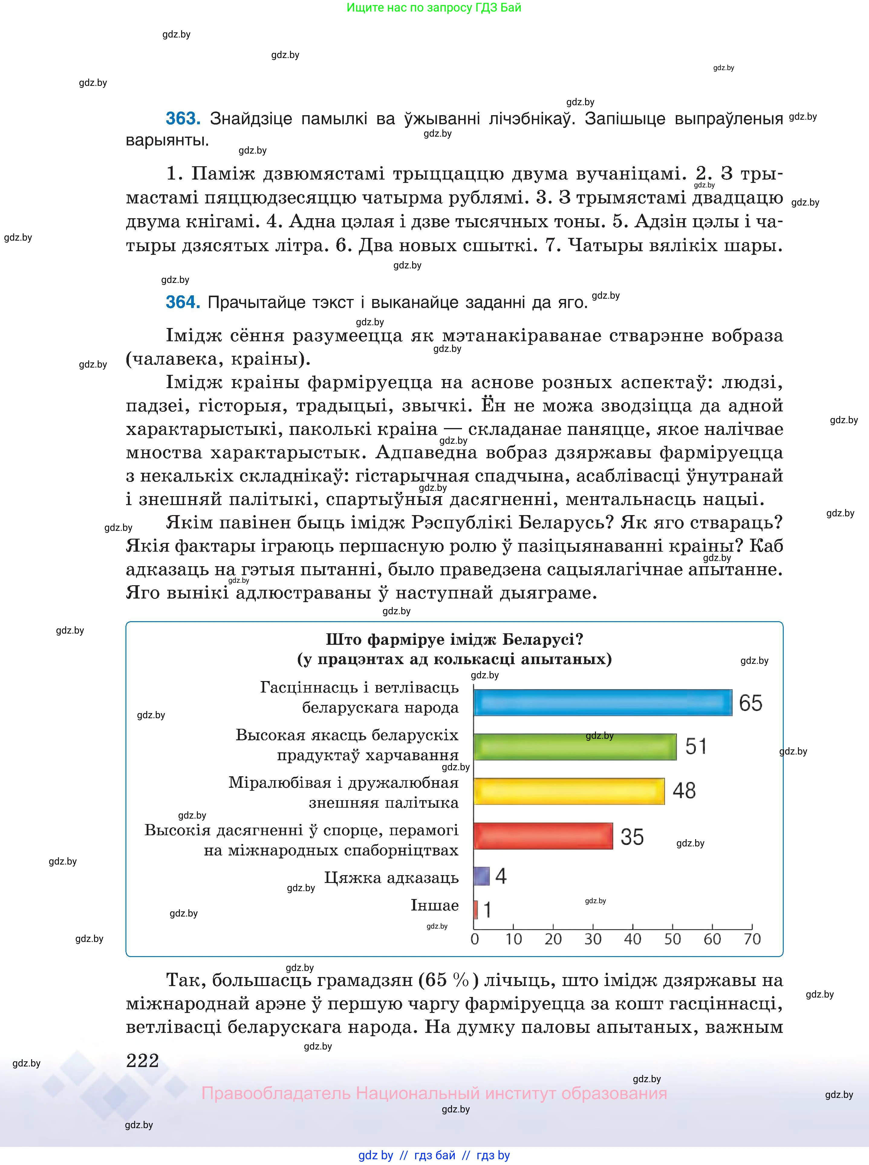 Белорусский язык (Беларуская мова), 10 класс Учебник, авторы: Валочка Ганна Міхайлаўна, Васюковіч Людміла Сяргееўна, Зелянко Вольга Уладзіміраўна, Міхнёнак С С, Якуба Святлана Міхайлаўна, издательство Нацыянальны інстытут адукацыі, Минск, 2020, страница 222