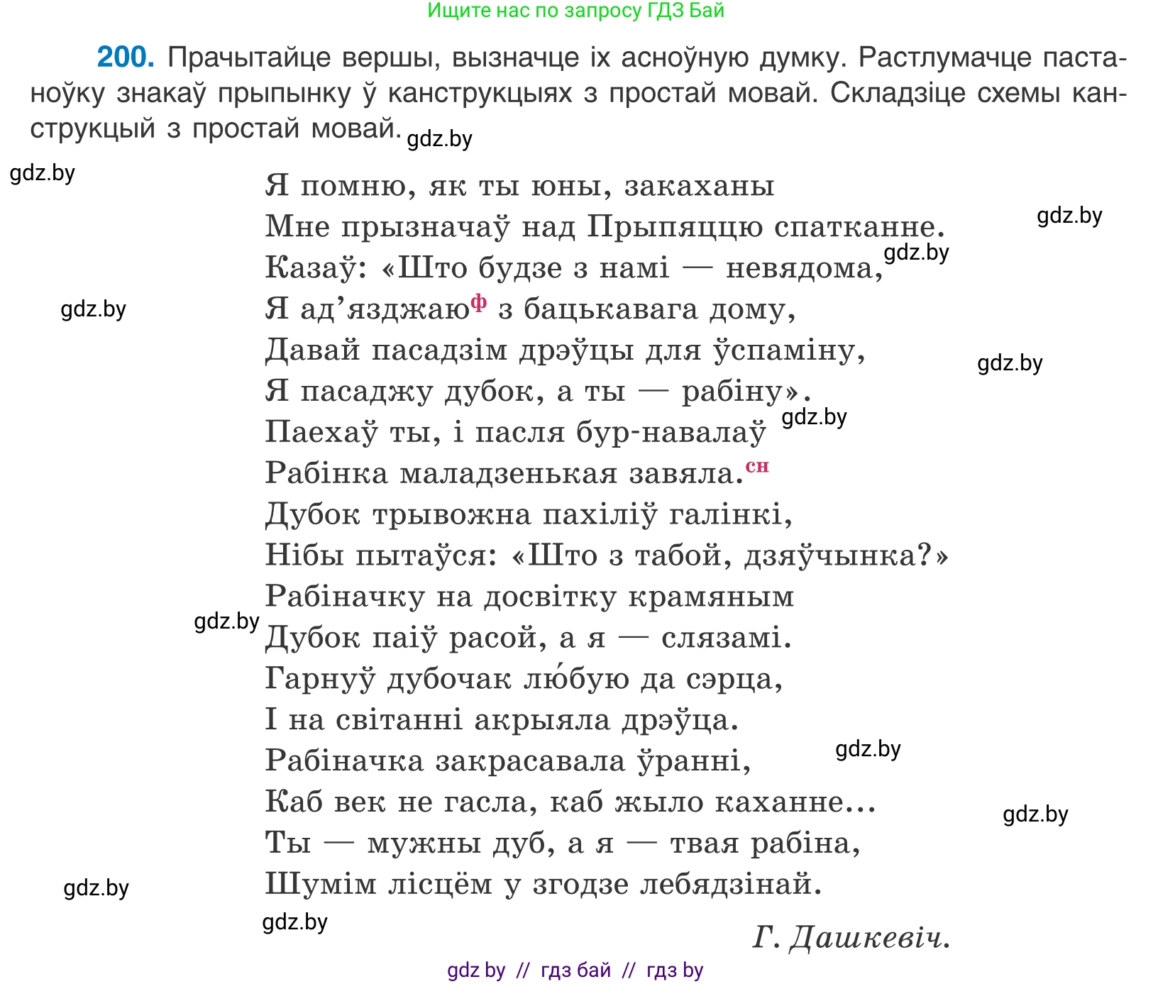 Белорусский язык (Беларуская мова), 11 класс Учебник, авторы: Валочка Ганна Міхайлаўна, Васюковіч Людміла Сяргееўна, Зелянко Вольга Уладзіміраўна, Міхнёнак С С, Якуба Святлана Міхайлаўна, издательство Нацыянальны інстытут адукацыі, Минск, 2021, страница 138, номер 200, Условие